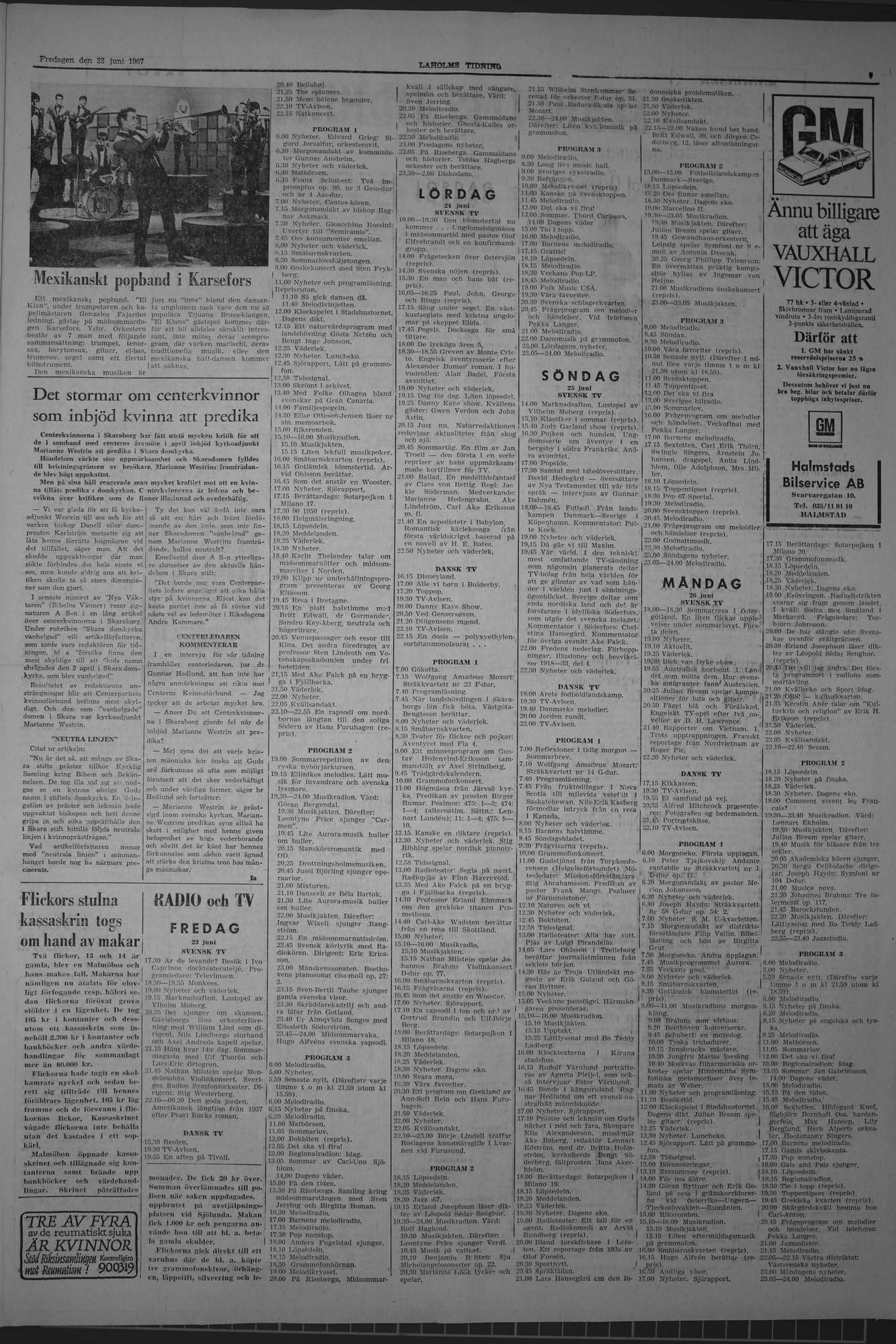 Laholms Tidning Fredag 23 juni 1967, sida 7