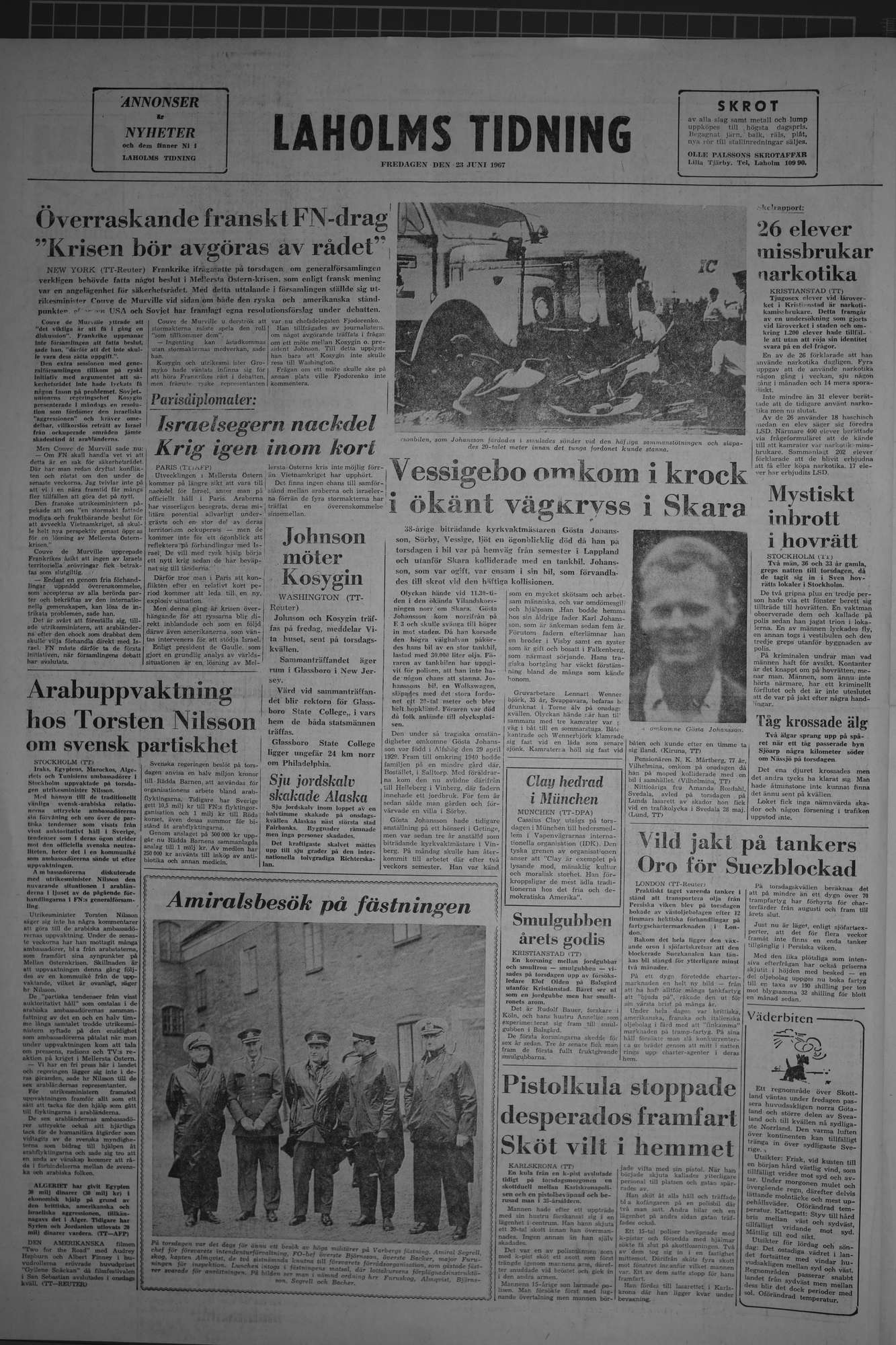 Laholms Tidning Fredag 23 juni 1967, sida 8