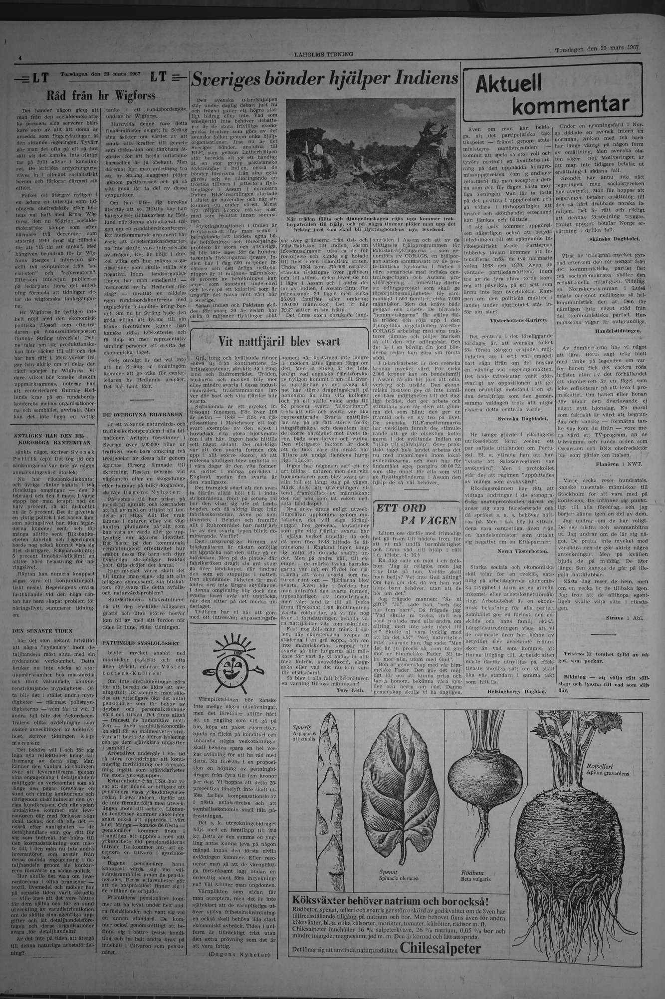 Laholms Tidning Torsdag 23 mars 1967, sida 4