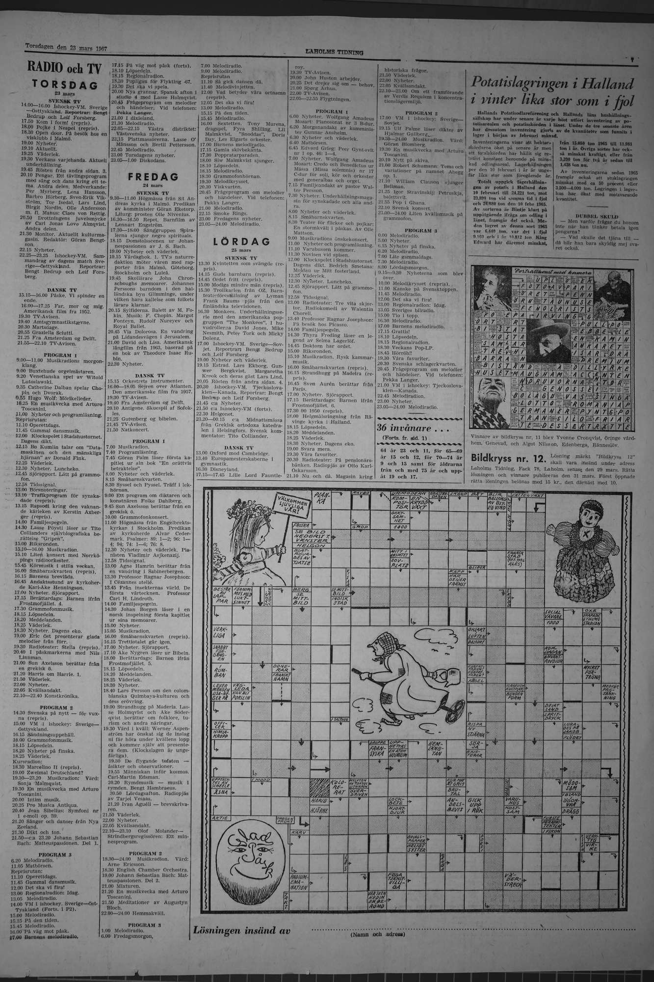 Laholms Tidning Torsdag 23 mars 1967, sida 7