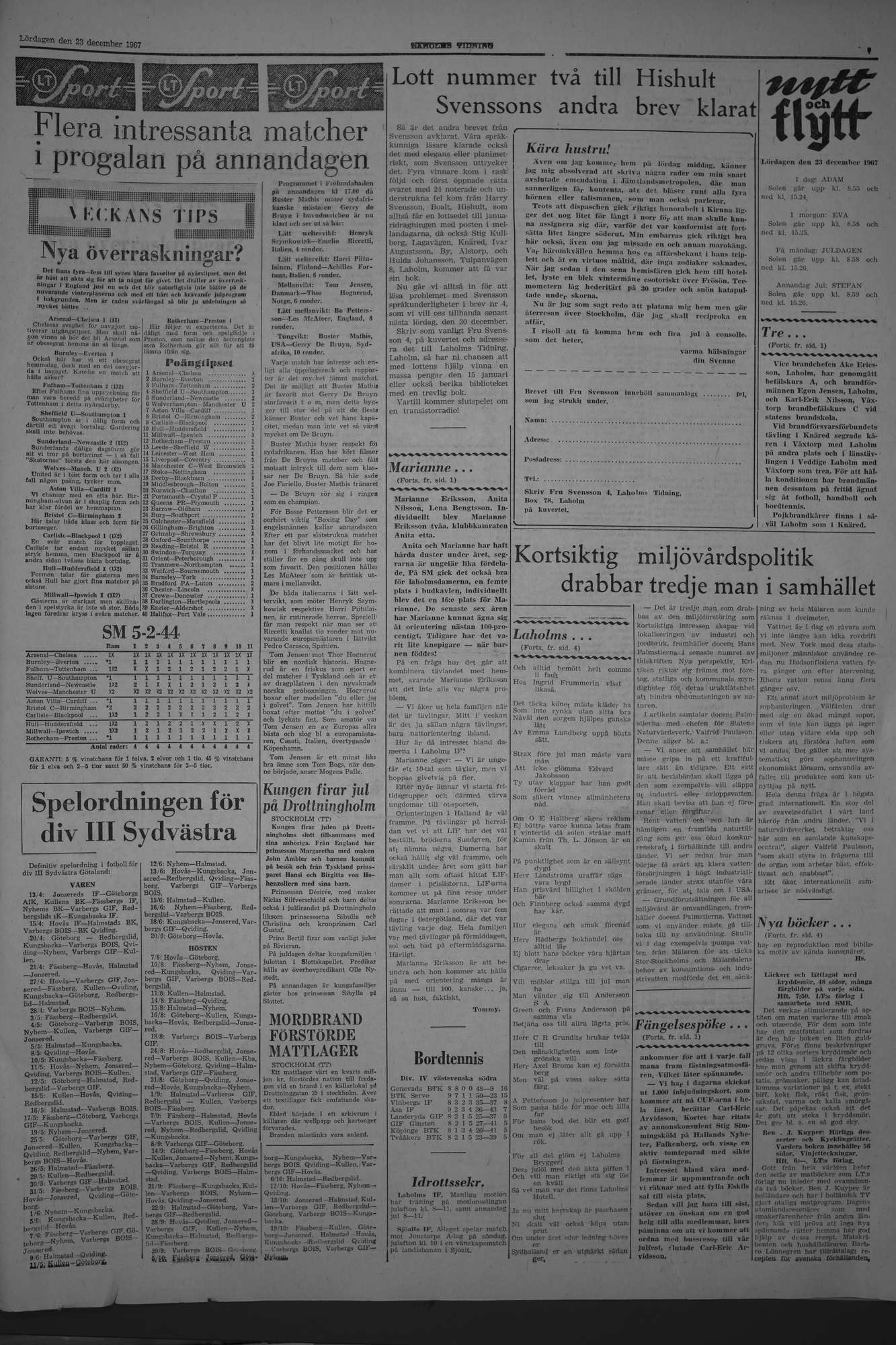 Laholms Tidning Torsdag 23 november 1967, sida 7