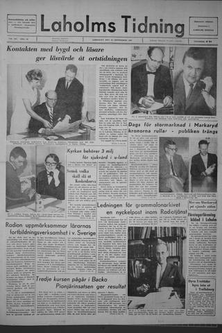 Förstasidan, Lördag 23 september 1967