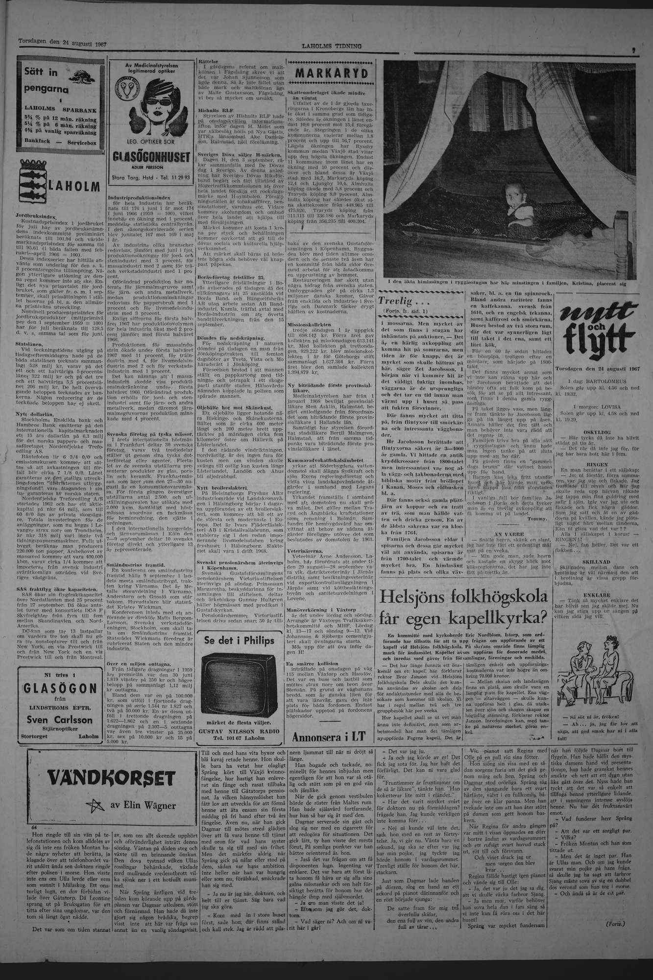 Laholms Tidning Torsdag 24 augusti 1967, sida 7