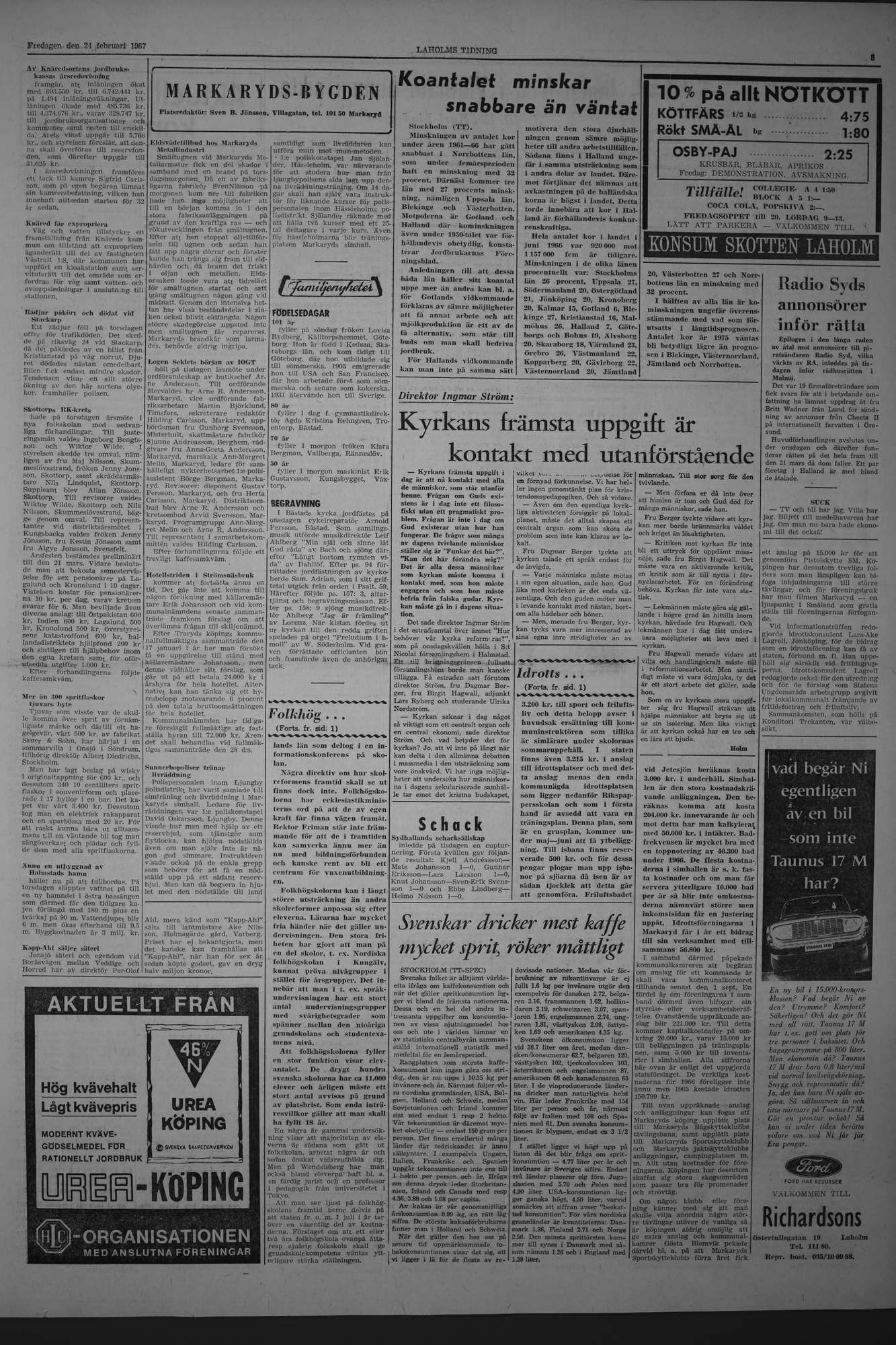 Laholms Tidning Fredag 24 februari 1967, sida 3