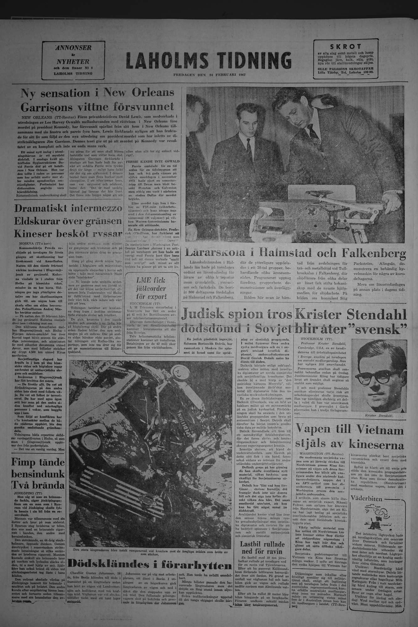 Laholms Tidning Fredag 24 februari 1967, sida 8