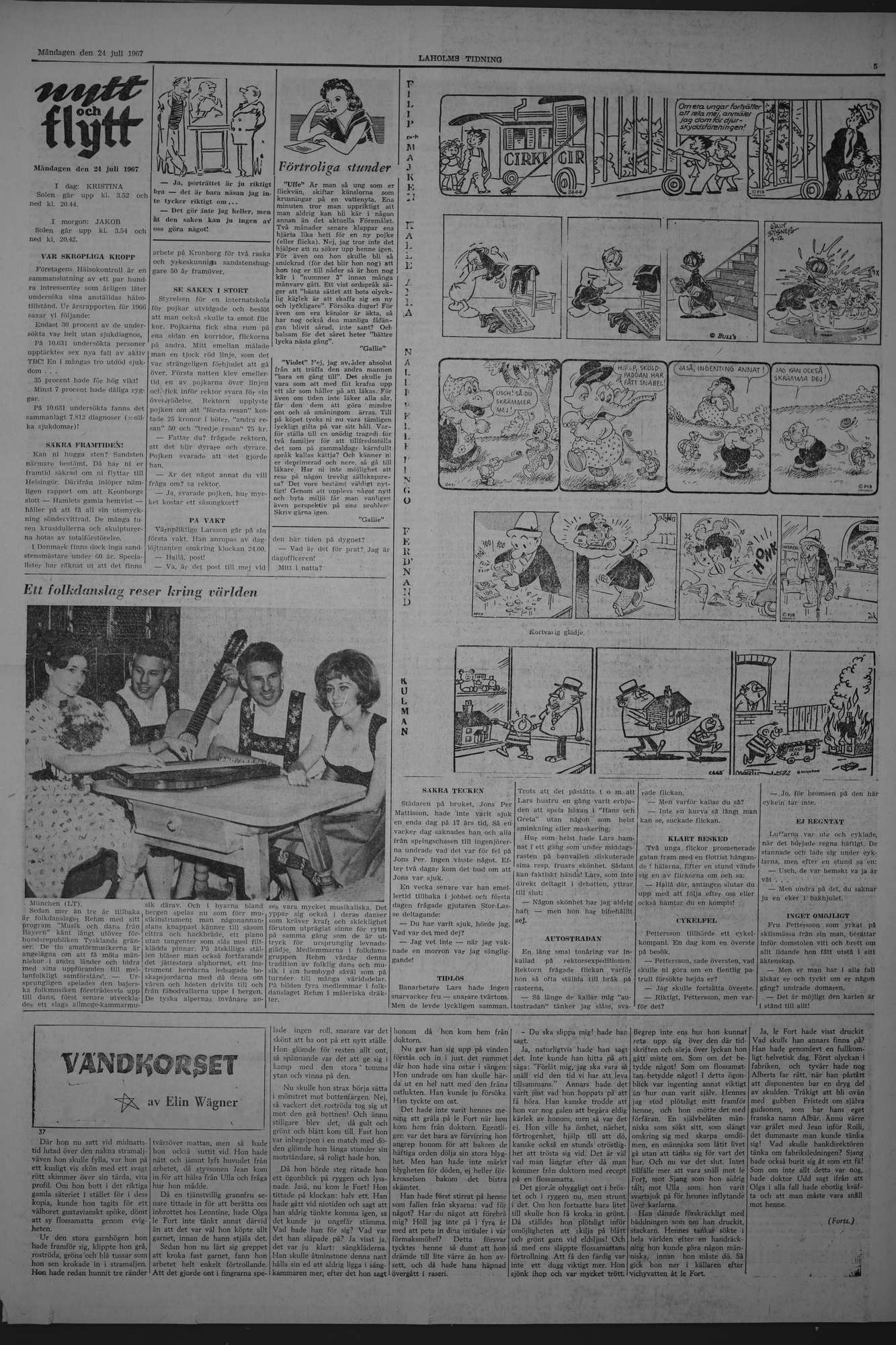 Laholms Tidning Måndag 24 juli 1967, sida 5