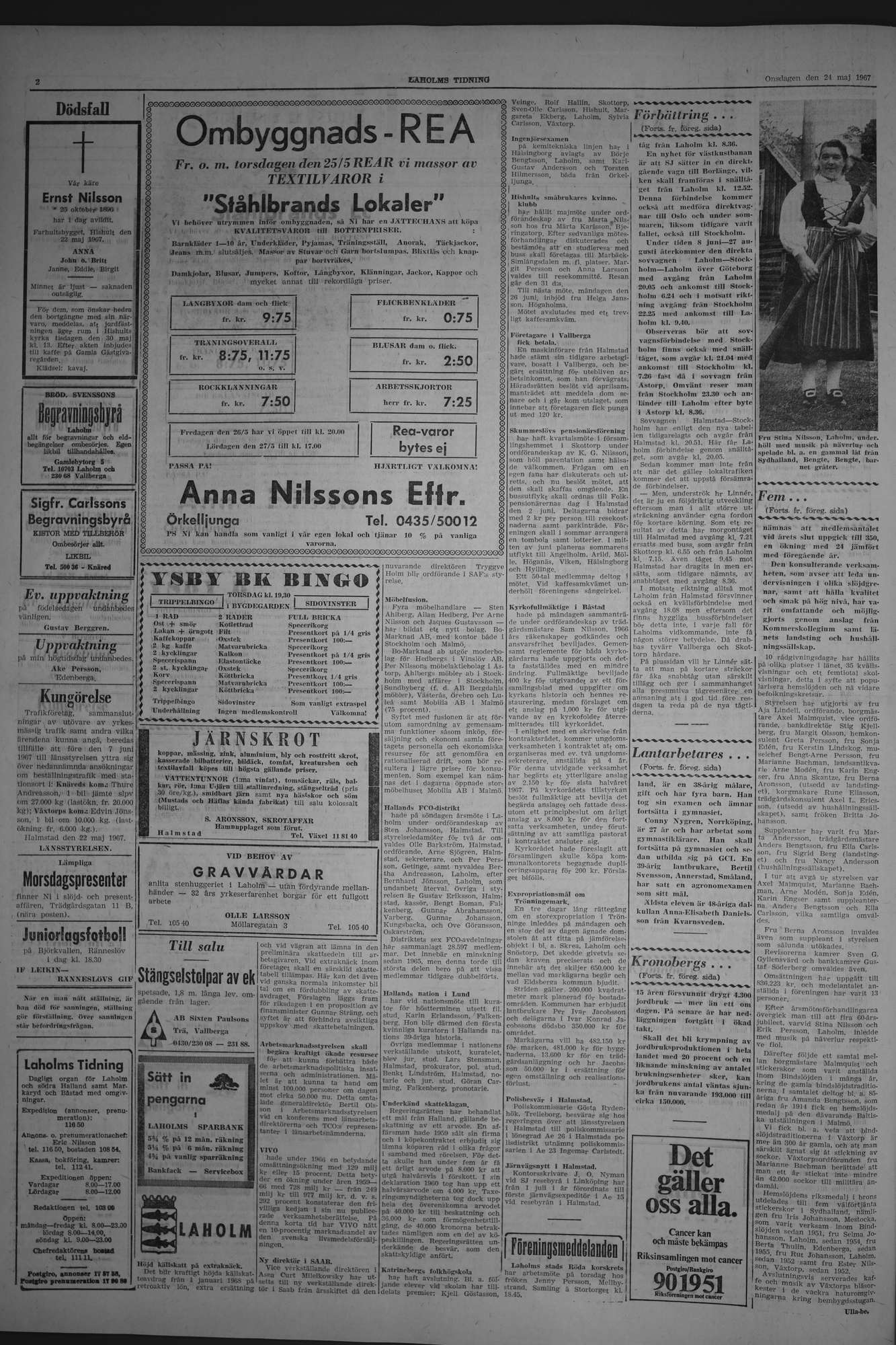 Laholms Tidning Onsdag 24 maj 1967, sida 2