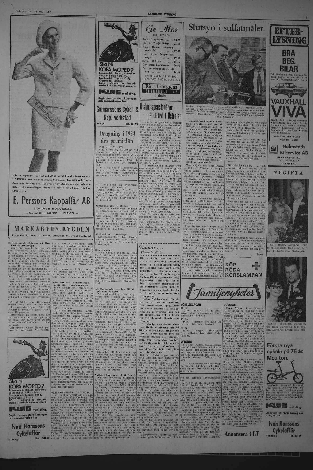 Laholms Tidning Onsdag 24 maj 1967, sida 3