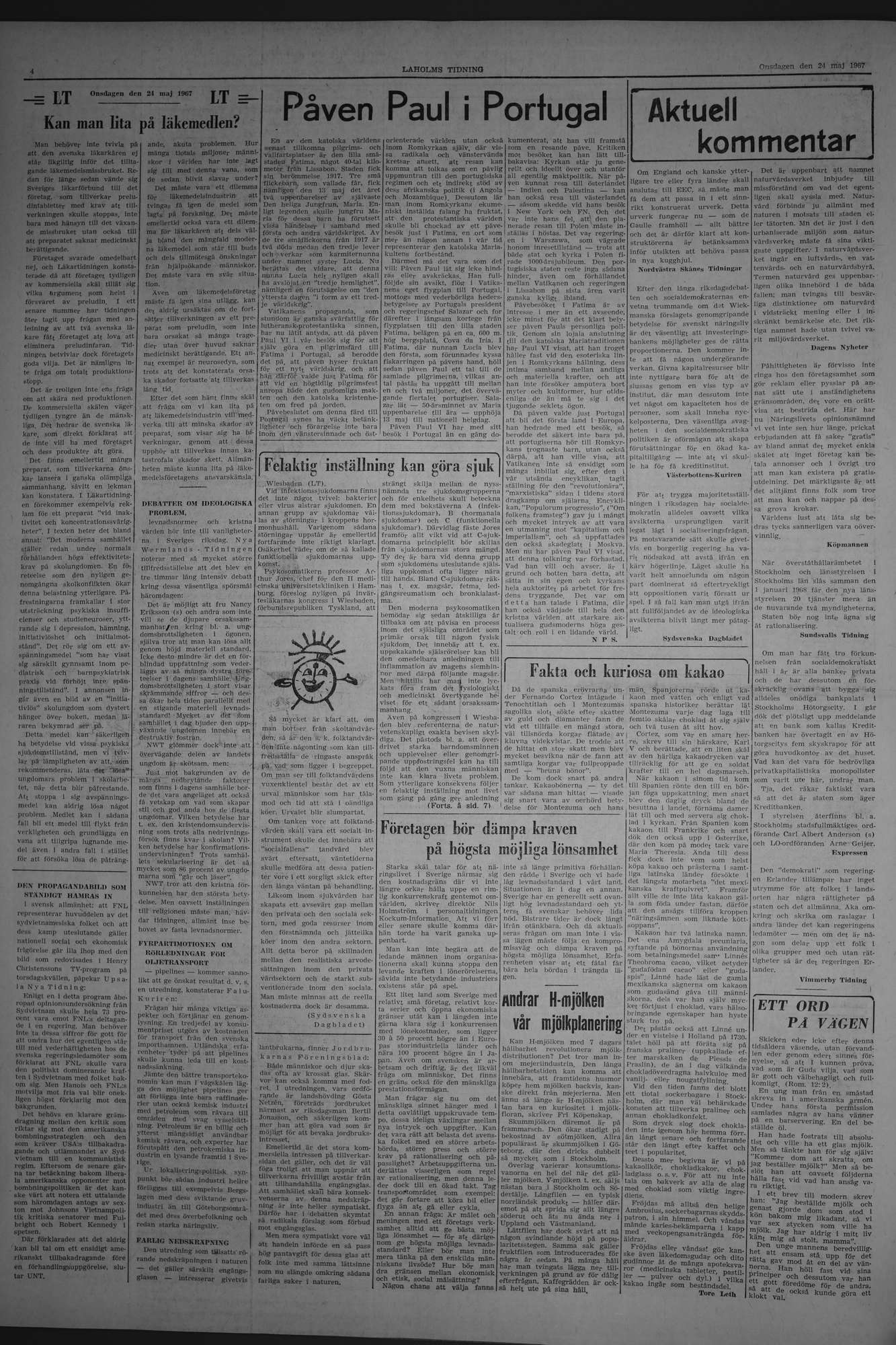 Laholms Tidning Onsdag 24 maj 1967, sida 4