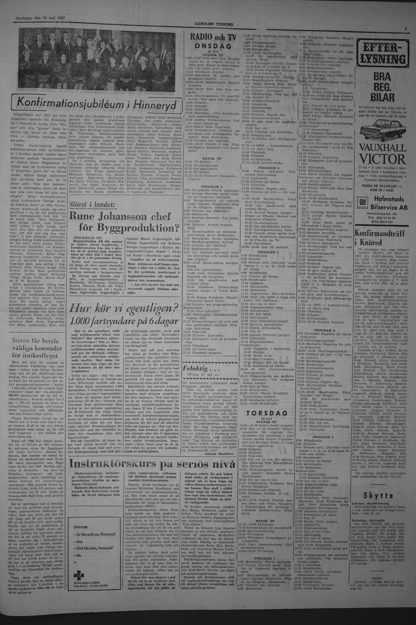 Laholms Tidning Onsdag 24 maj 1967, sida 7