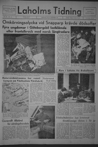 Förstasidan, Fredag 24 november 1967