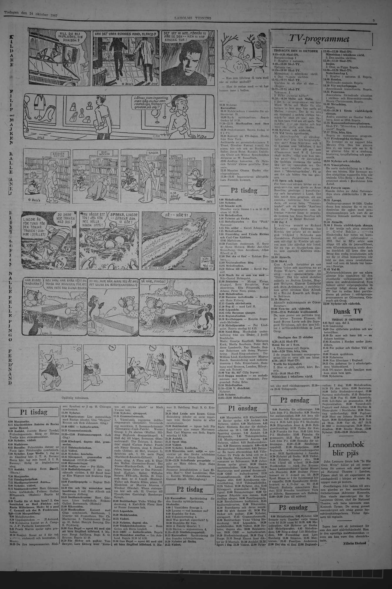 Laholms Tidning Tisdag 24 oktober 1967, sida 5