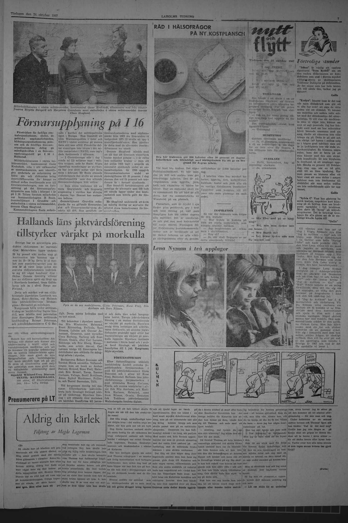Laholms Tidning Tisdag 24 oktober 1967, sida 7