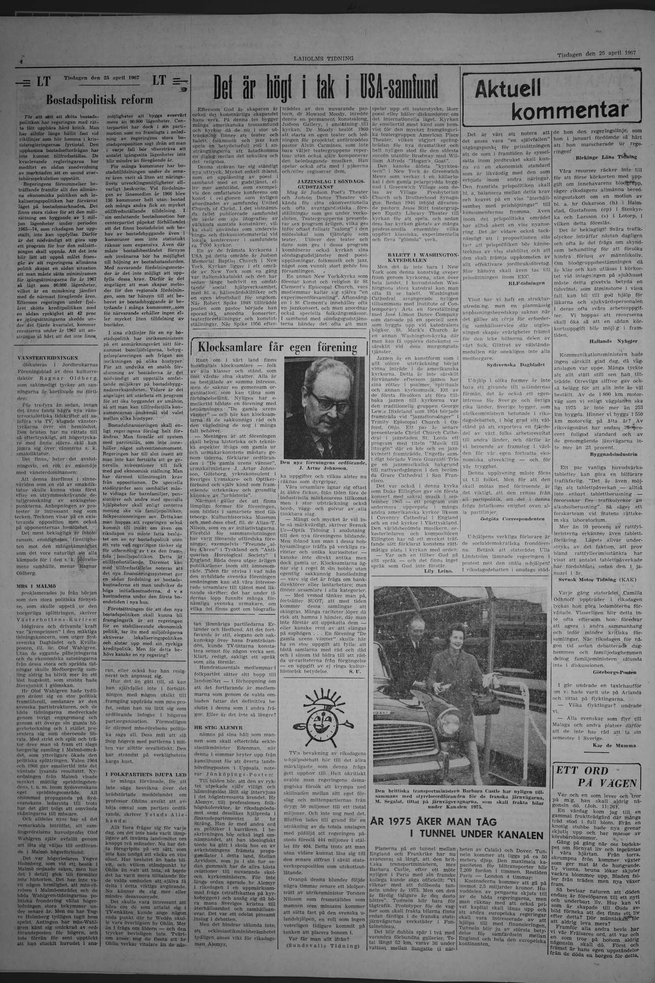 Laholms Tidning Tisdag 25 april 1967, sida 4