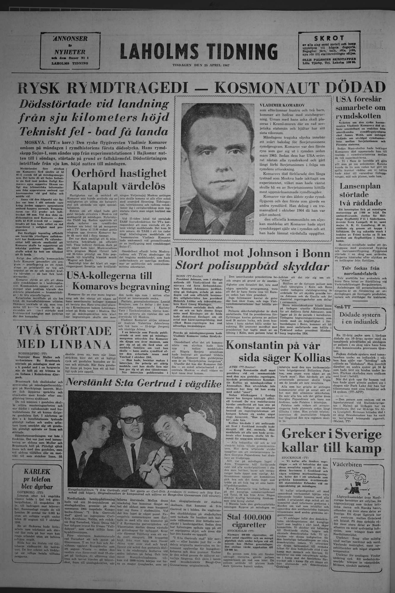 Laholms Tidning Tisdag 25 april 1967, sida 8