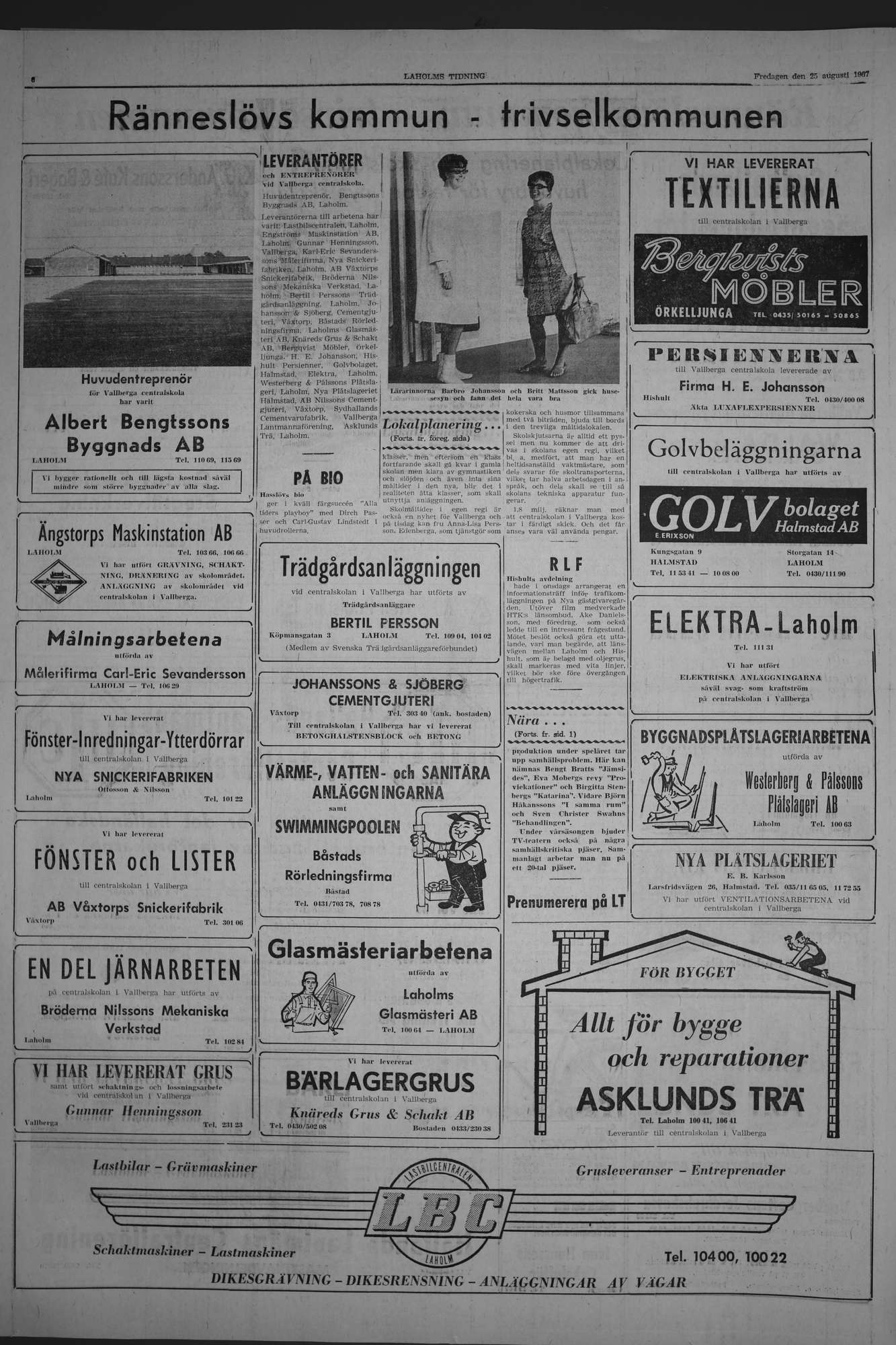 Laholms Tidning Fredag 25 augusti 1967, sida 6