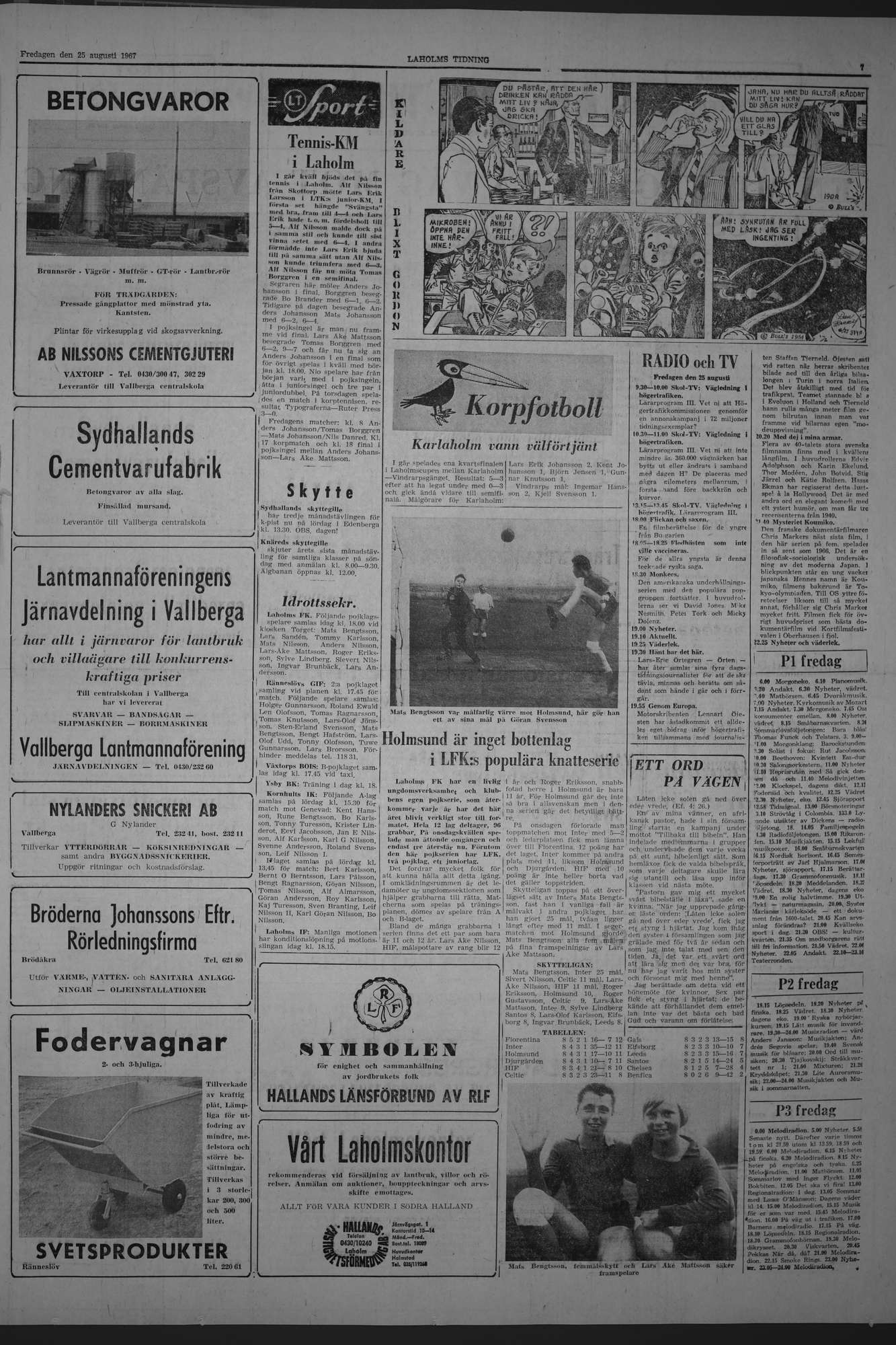 Laholms Tidning Fredag 25 augusti 1967, sida 7