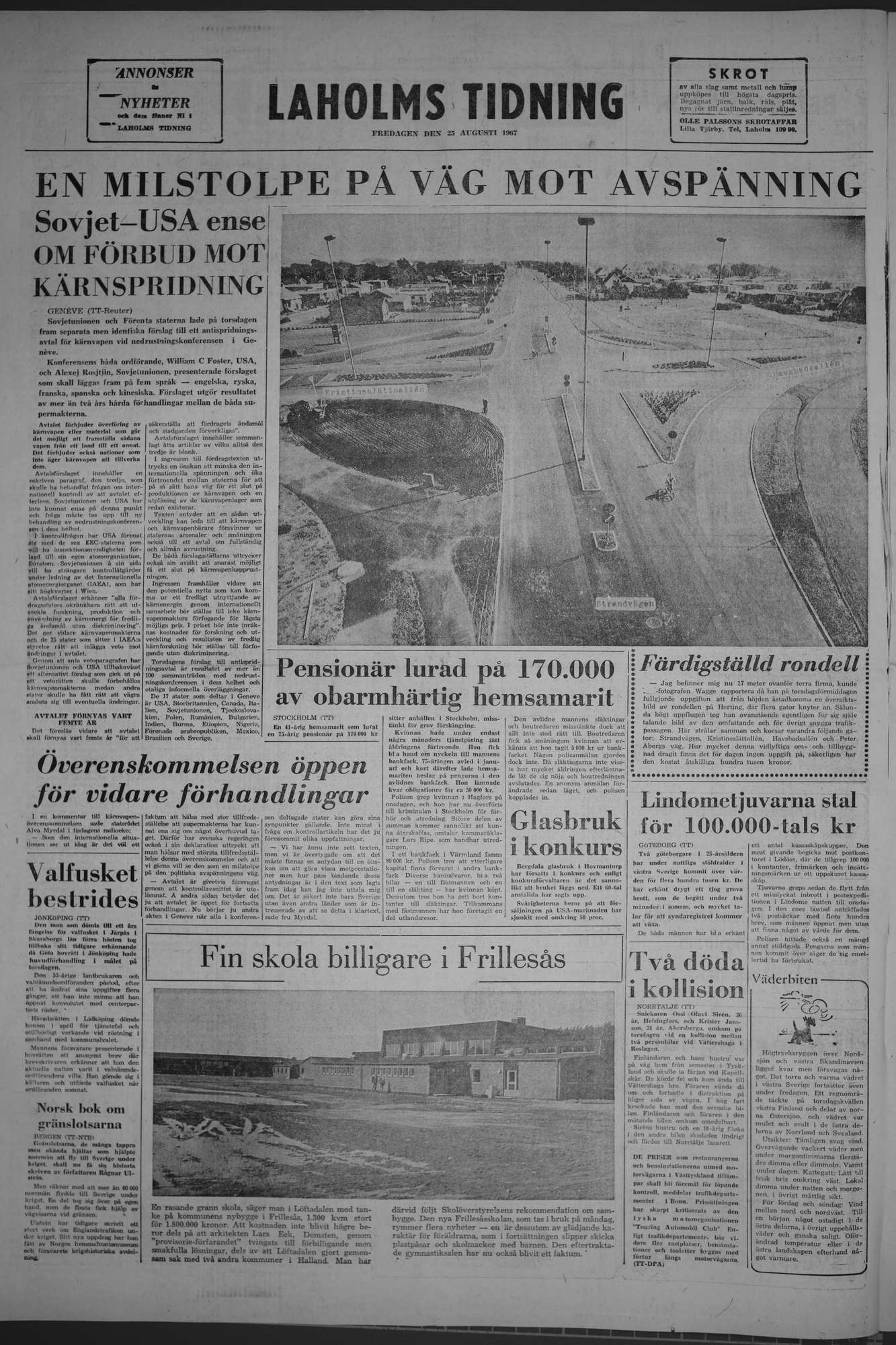 Laholms Tidning Fredag 25 augusti 1967, sida 8