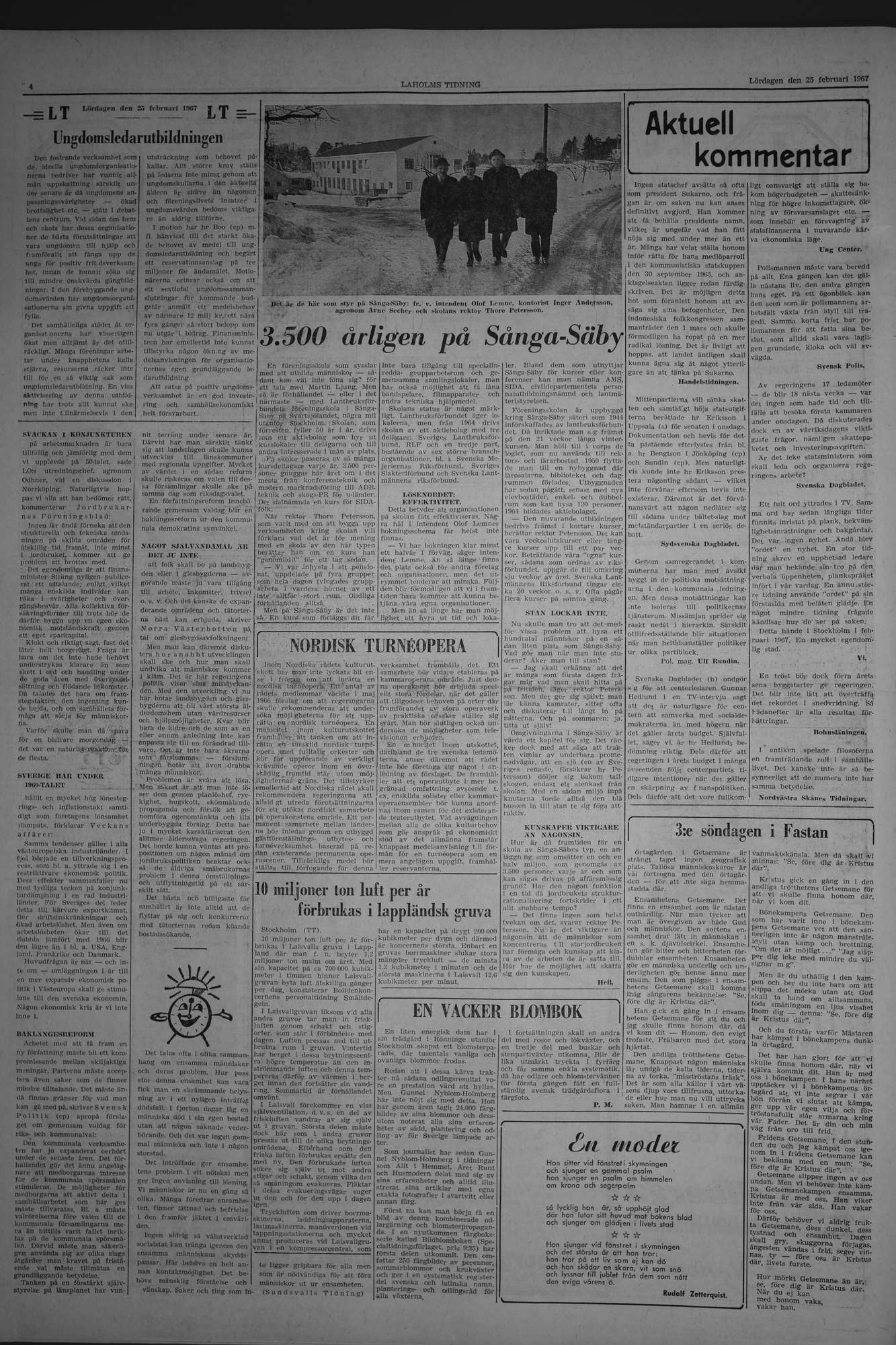 Laholms Tidning Lördag 25 februari 1967, sida 4