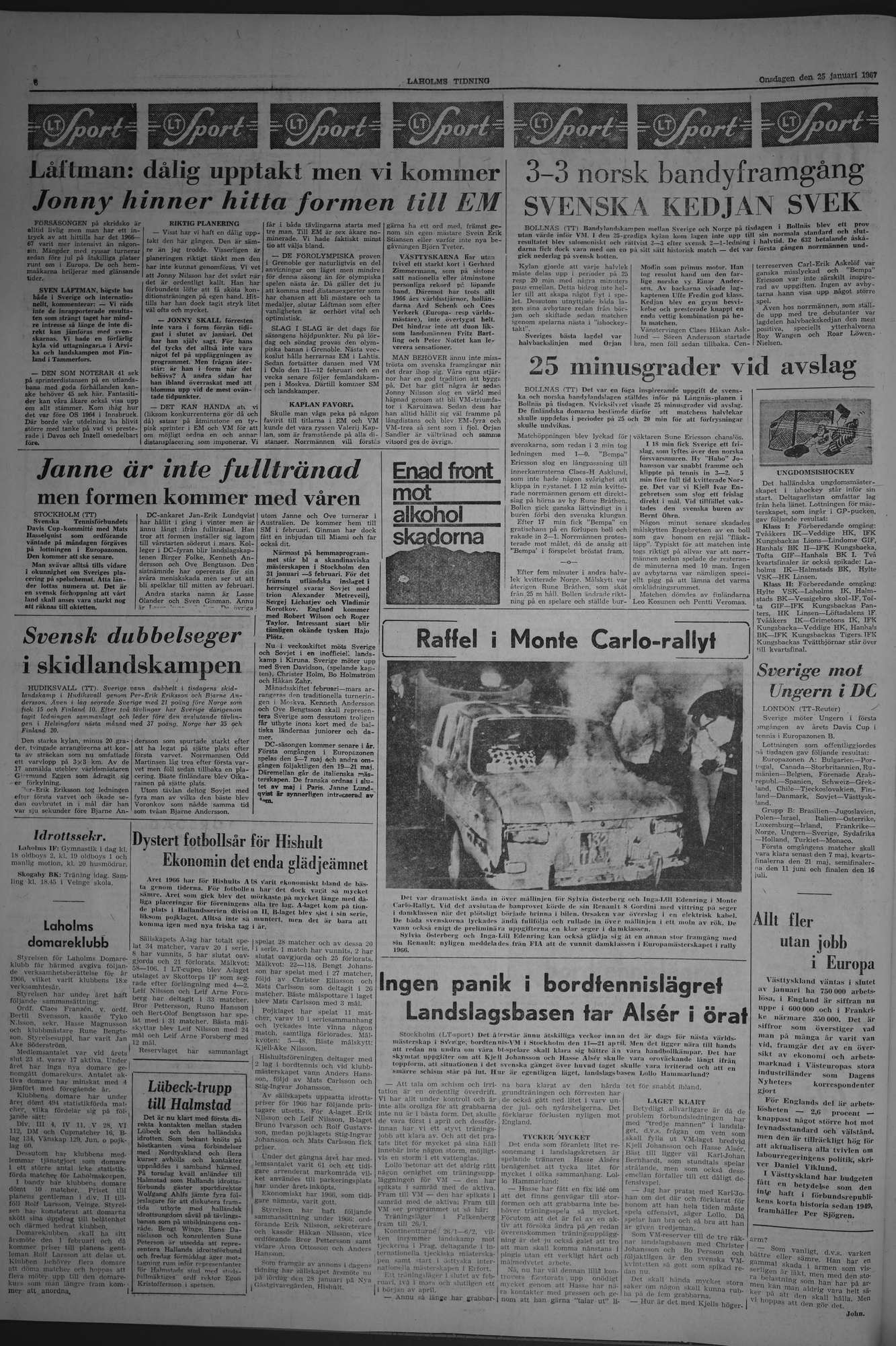 Laholms Tidning Onsdag 25 januari 1967, sida 6