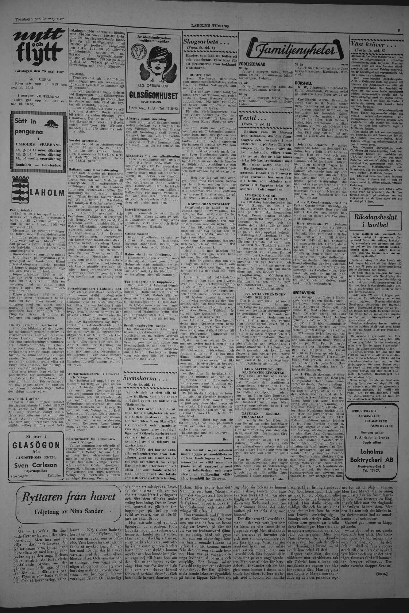 Laholms Tidning Torsdag 25 maj 1967, sida 5