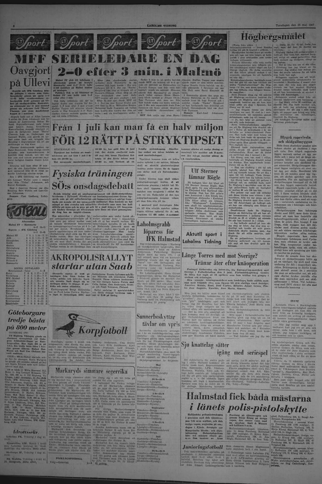 Laholms Tidning Torsdag 25 maj 1967, sida 6