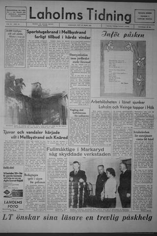 Förstasidan, Lördag 25 mars 1967