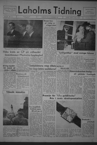 Förstasidan, Lördag 25 november 1967