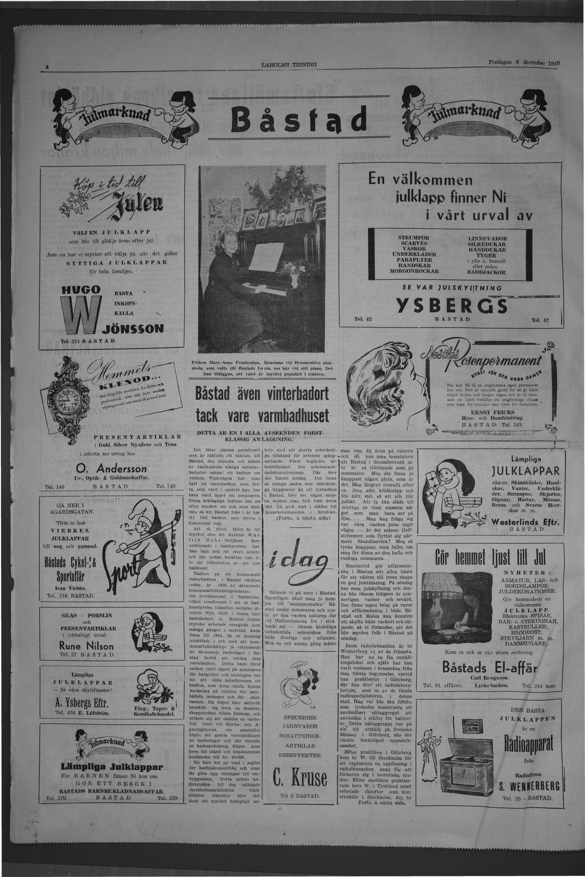 Laholms Tidning Fredag 9 december 1949, sida 4