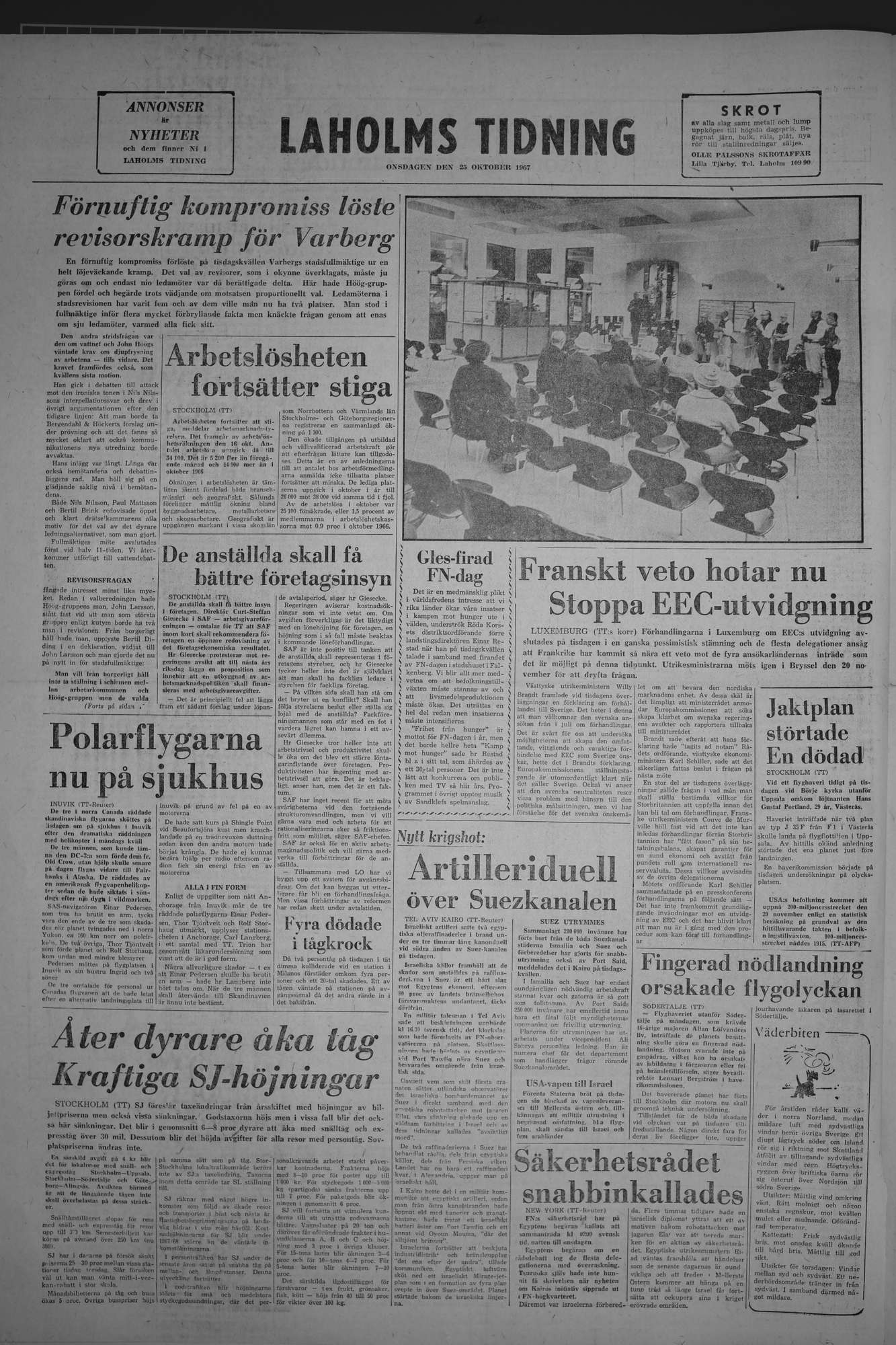 Laholms Tidning Onsdag 25 oktober 1967, sida 8