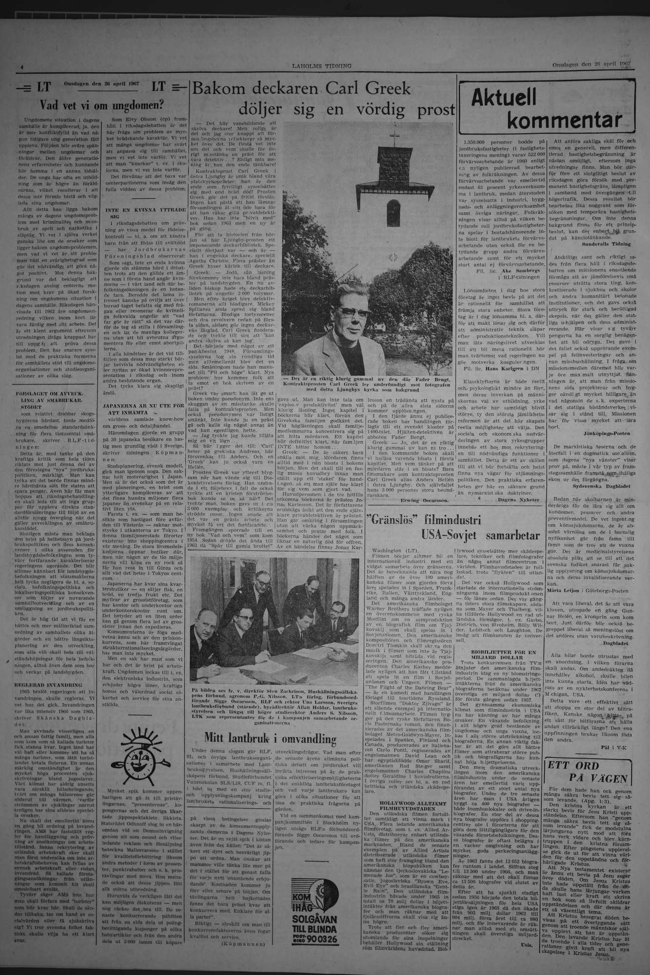 Laholms Tidning Onsdag 26 april 1967, sida 4