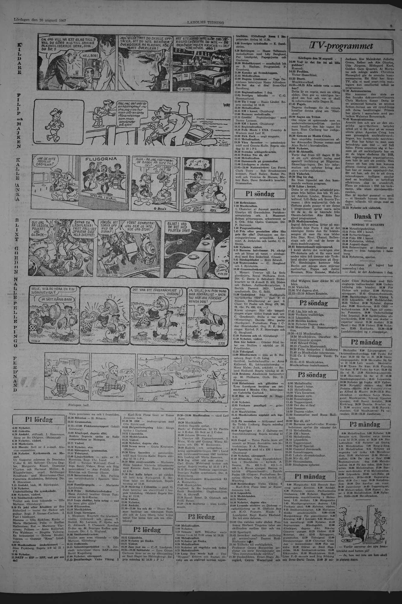 Laholms Tidning Lördag 26 augusti 1967, sida 5