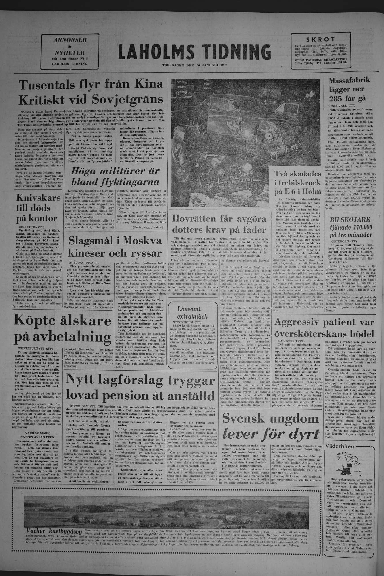 Laholms Tidning Torsdag 26 januari 1967, sida 8