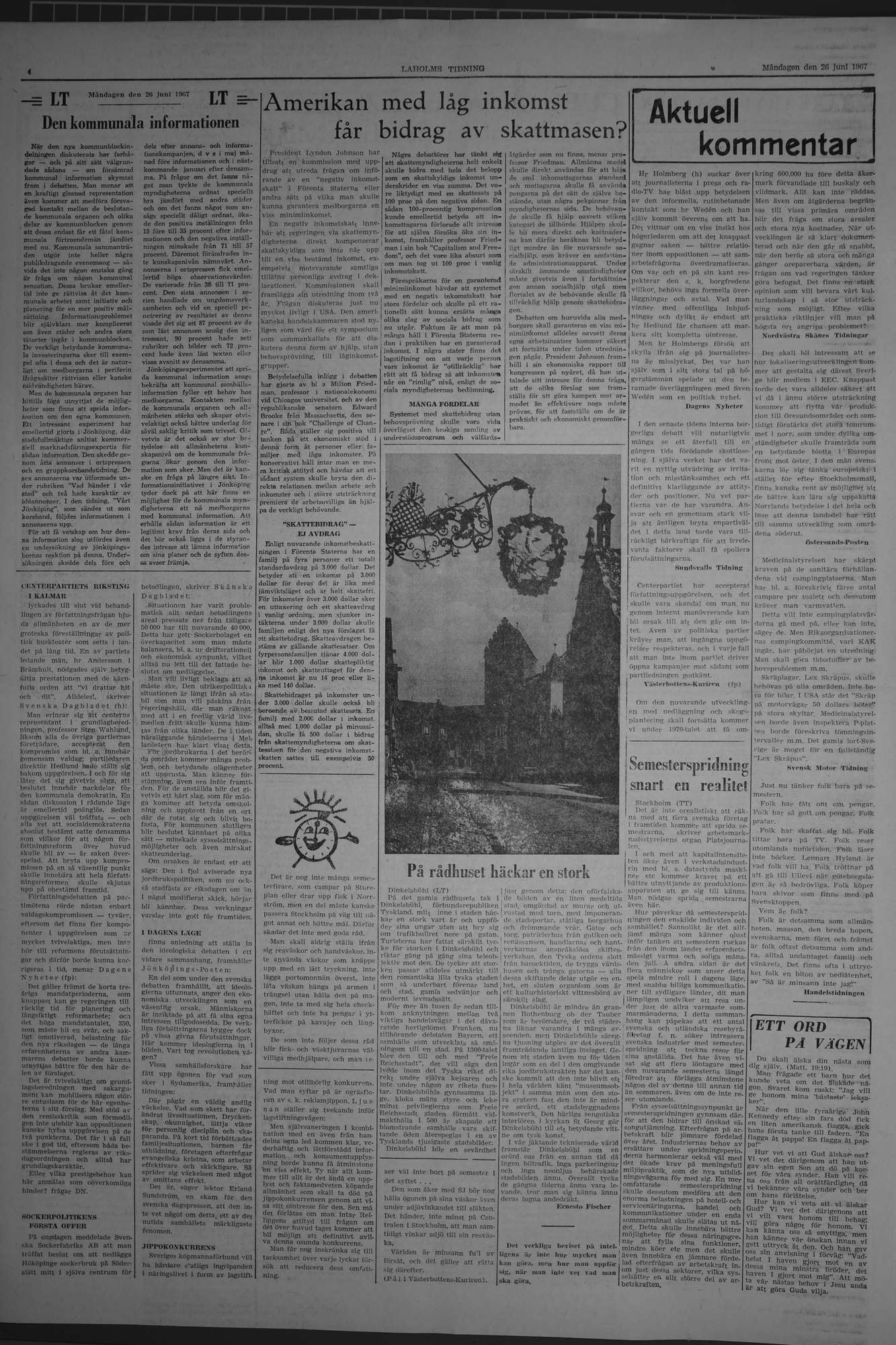 Laholms Tidning Måndag 26 juni 1967, sida 4
