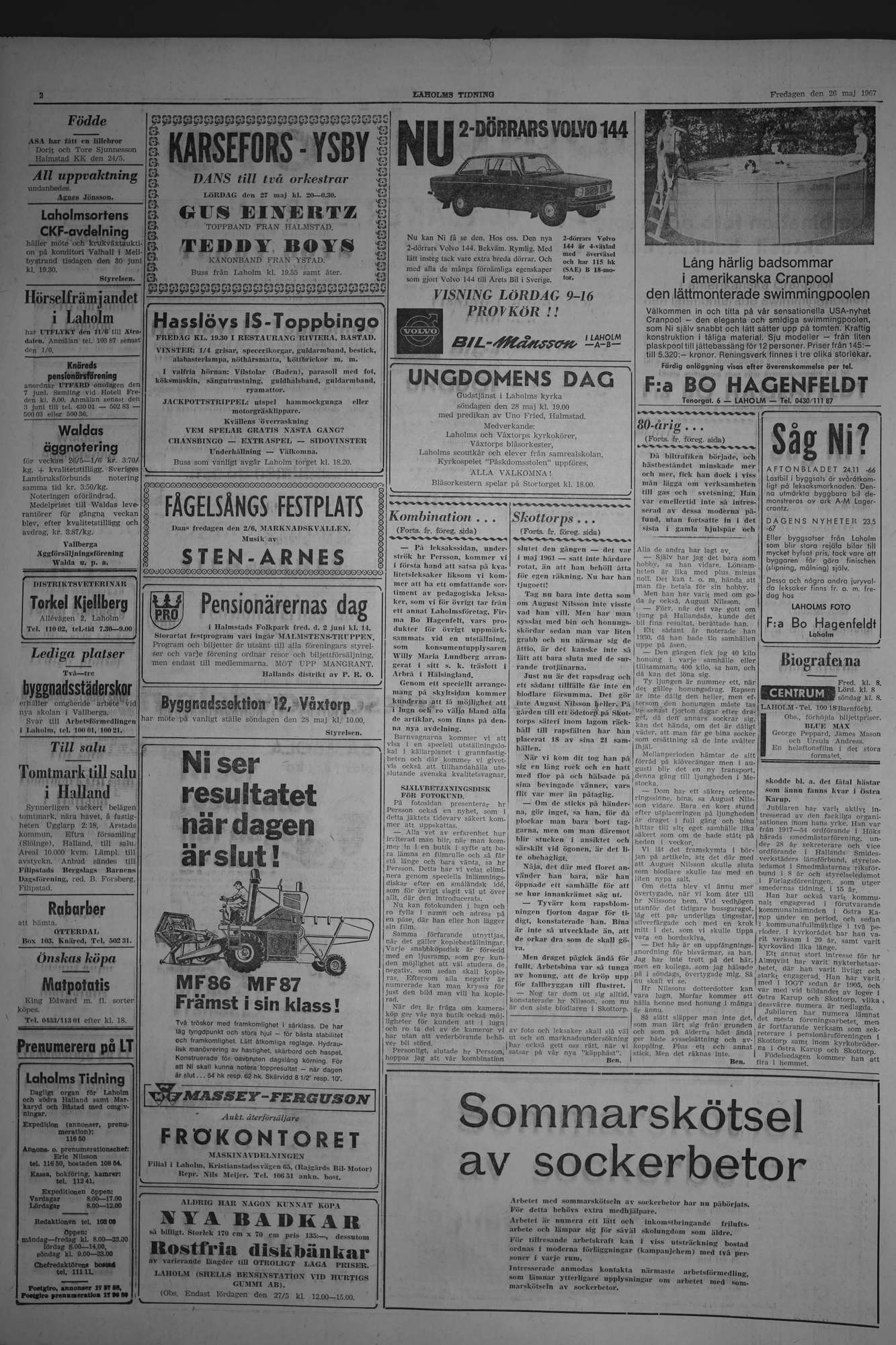 Laholms Tidning Fredag 26 maj 1967, sida 2