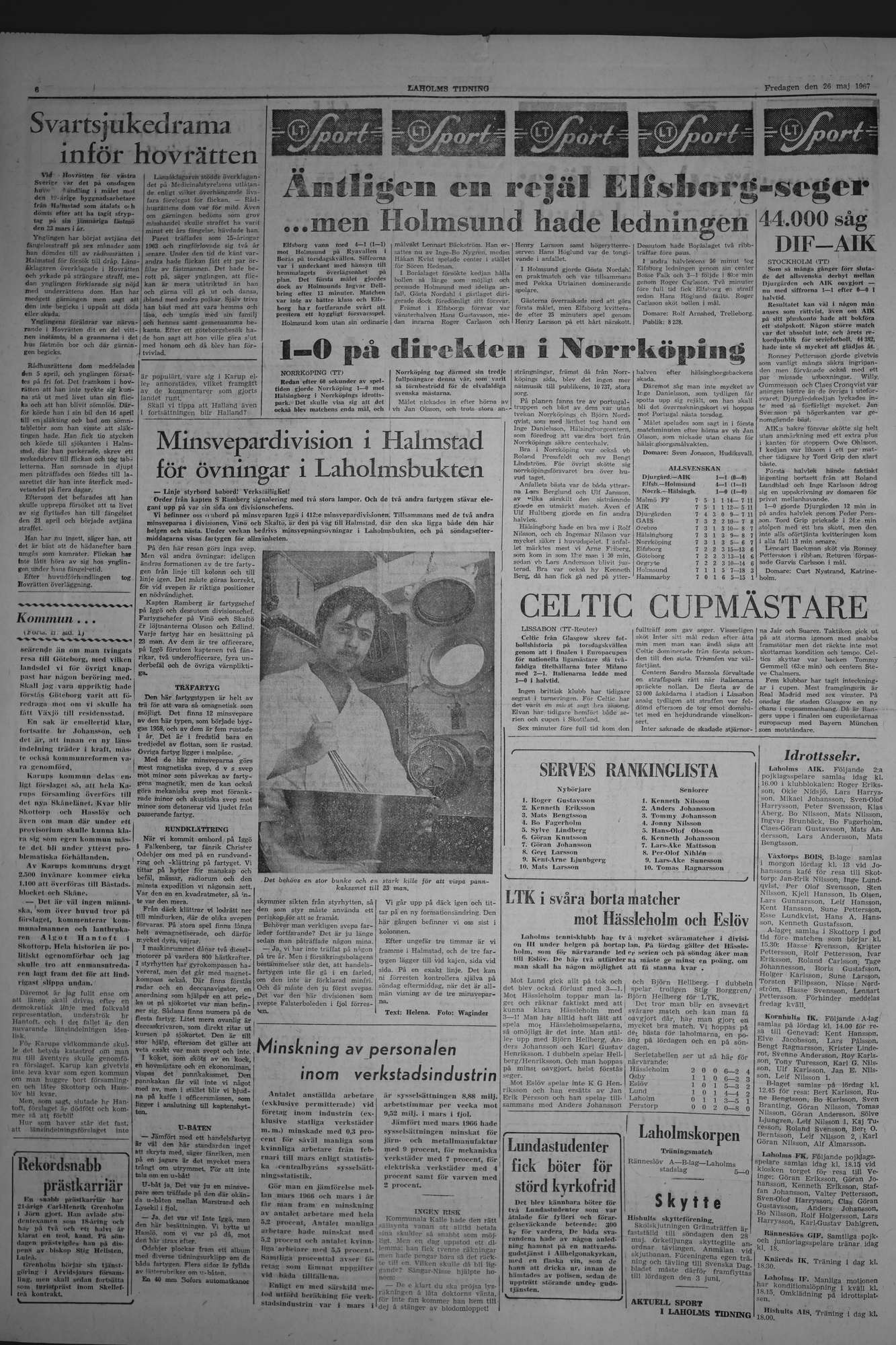 Laholms Tidning Fredag 26 maj 1967, sida 6