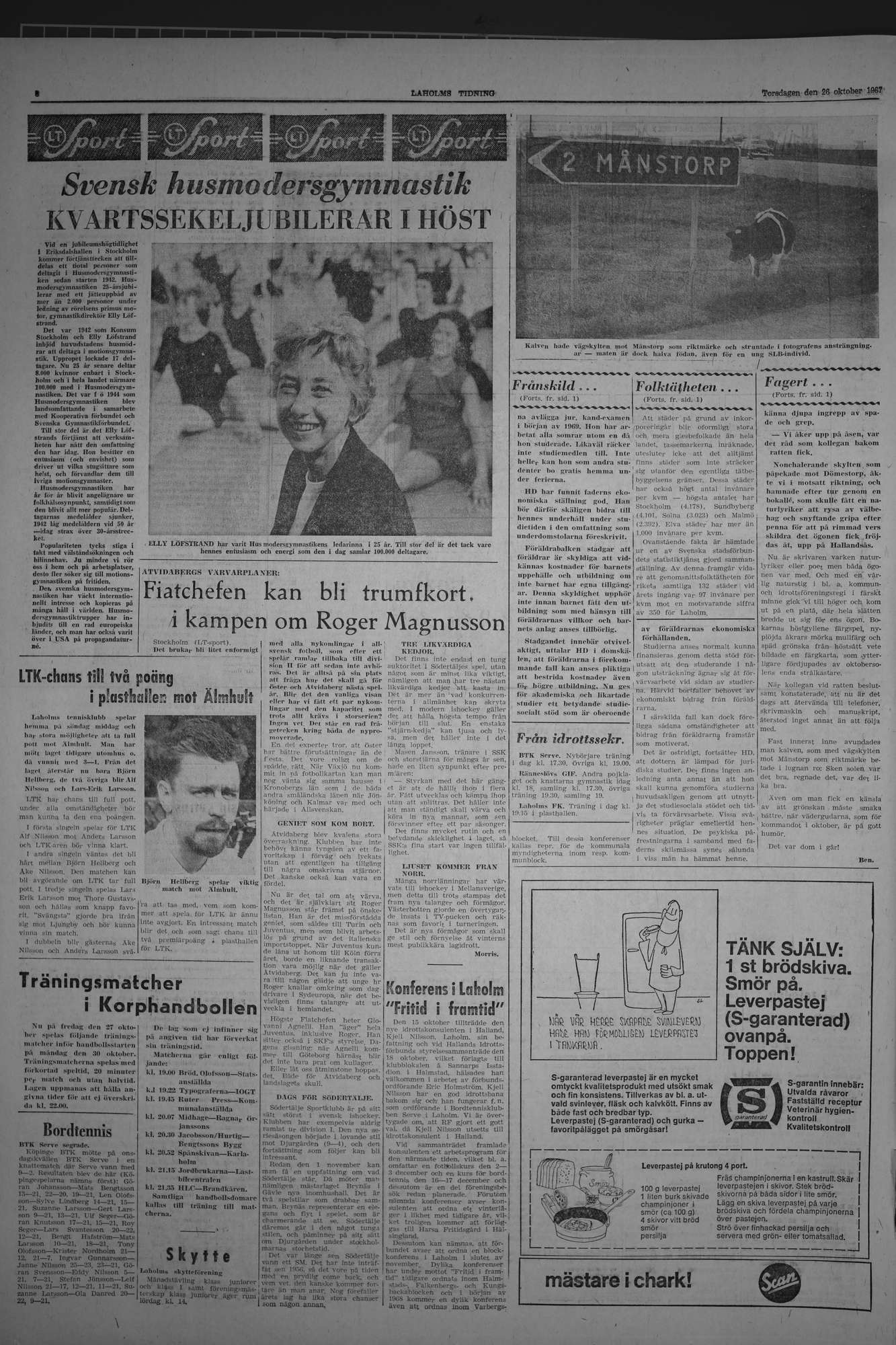 Laholms Tidning Torsdag 26 oktober 1967, sida 6