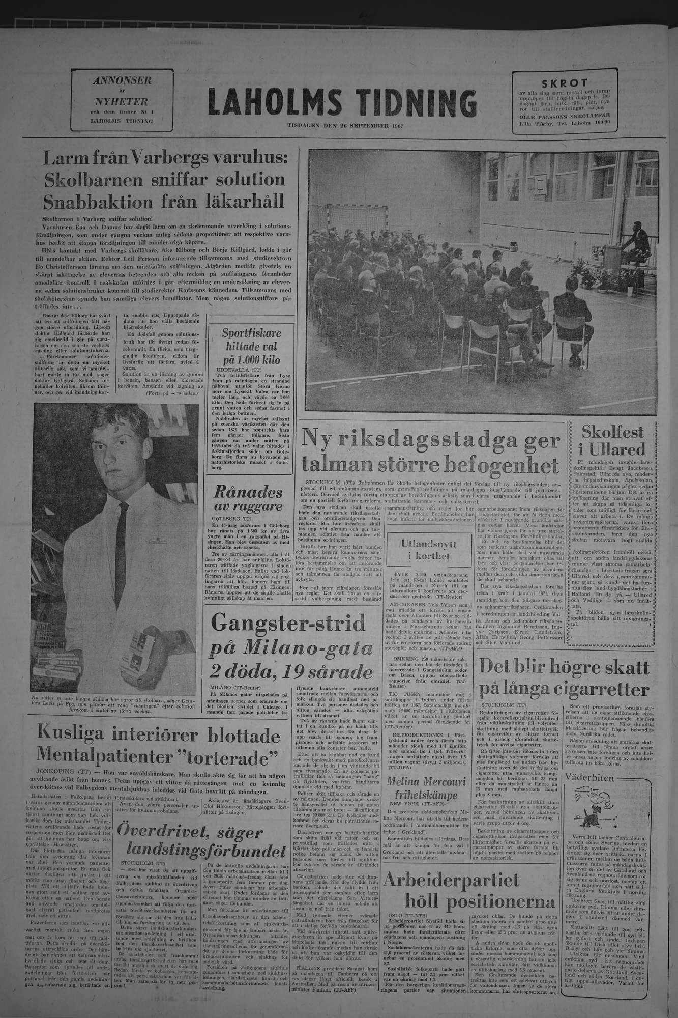 Laholms Tidning Tisdag 26 september 1967, sida 8