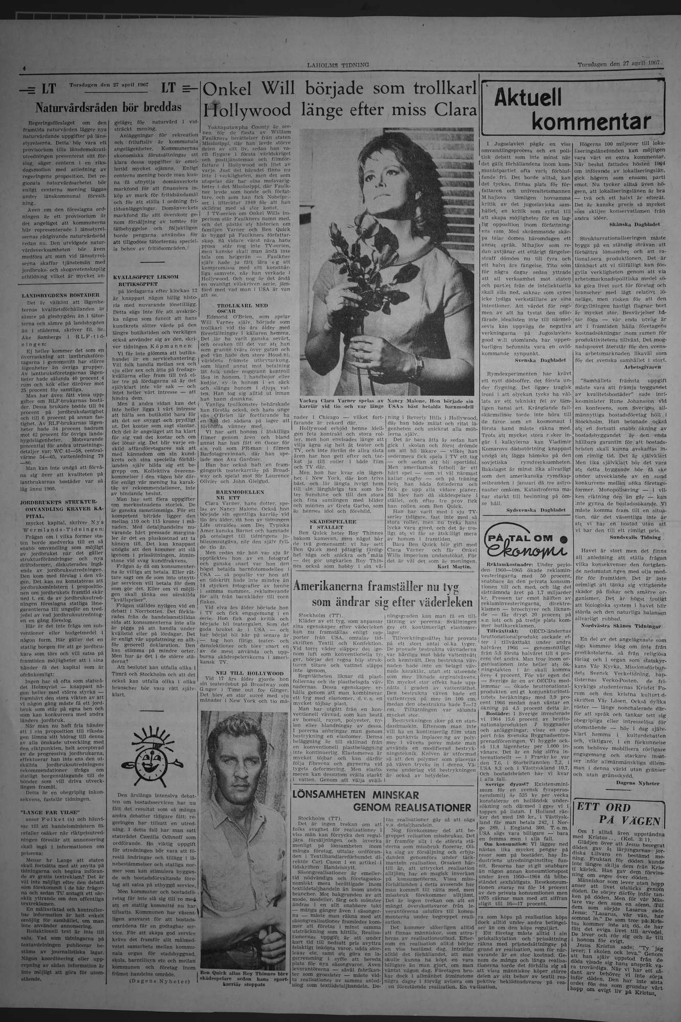 Laholms Tidning Torsdag 27 april 1967, sida 4