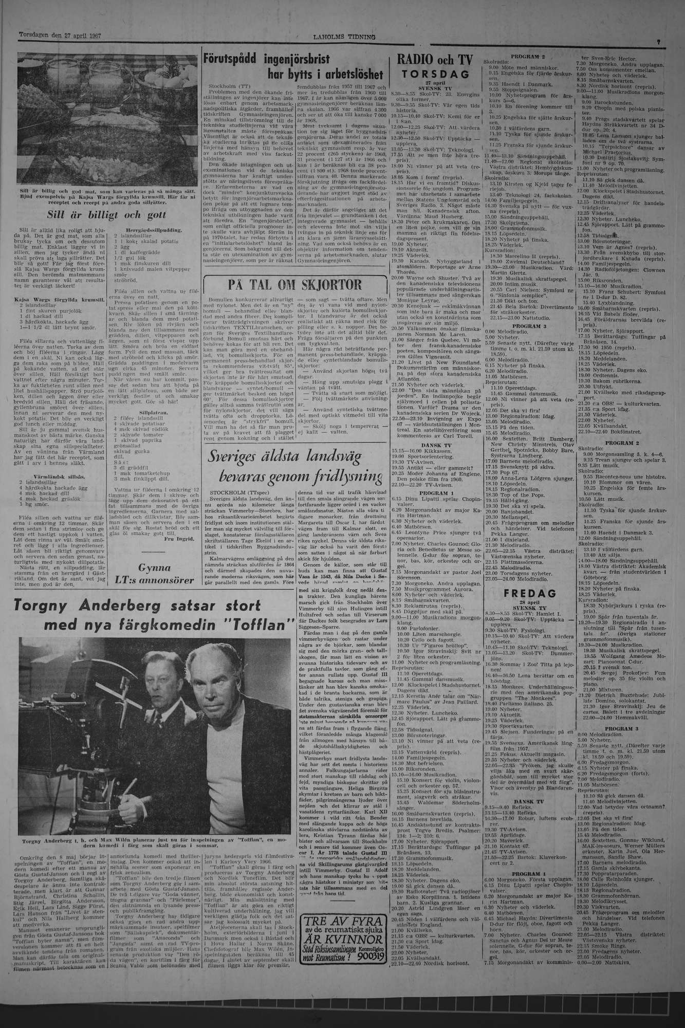 Laholms Tidning Torsdag 27 april 1967, sida 7