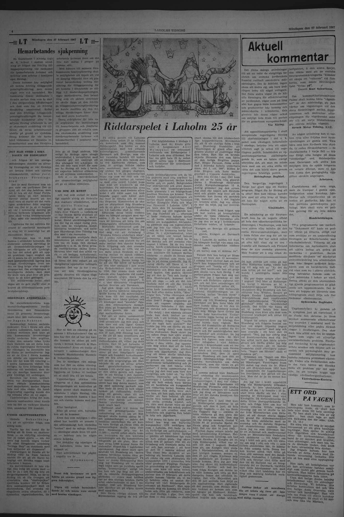 Laholms Tidning Måndag 27 februari 1967, sida 4
