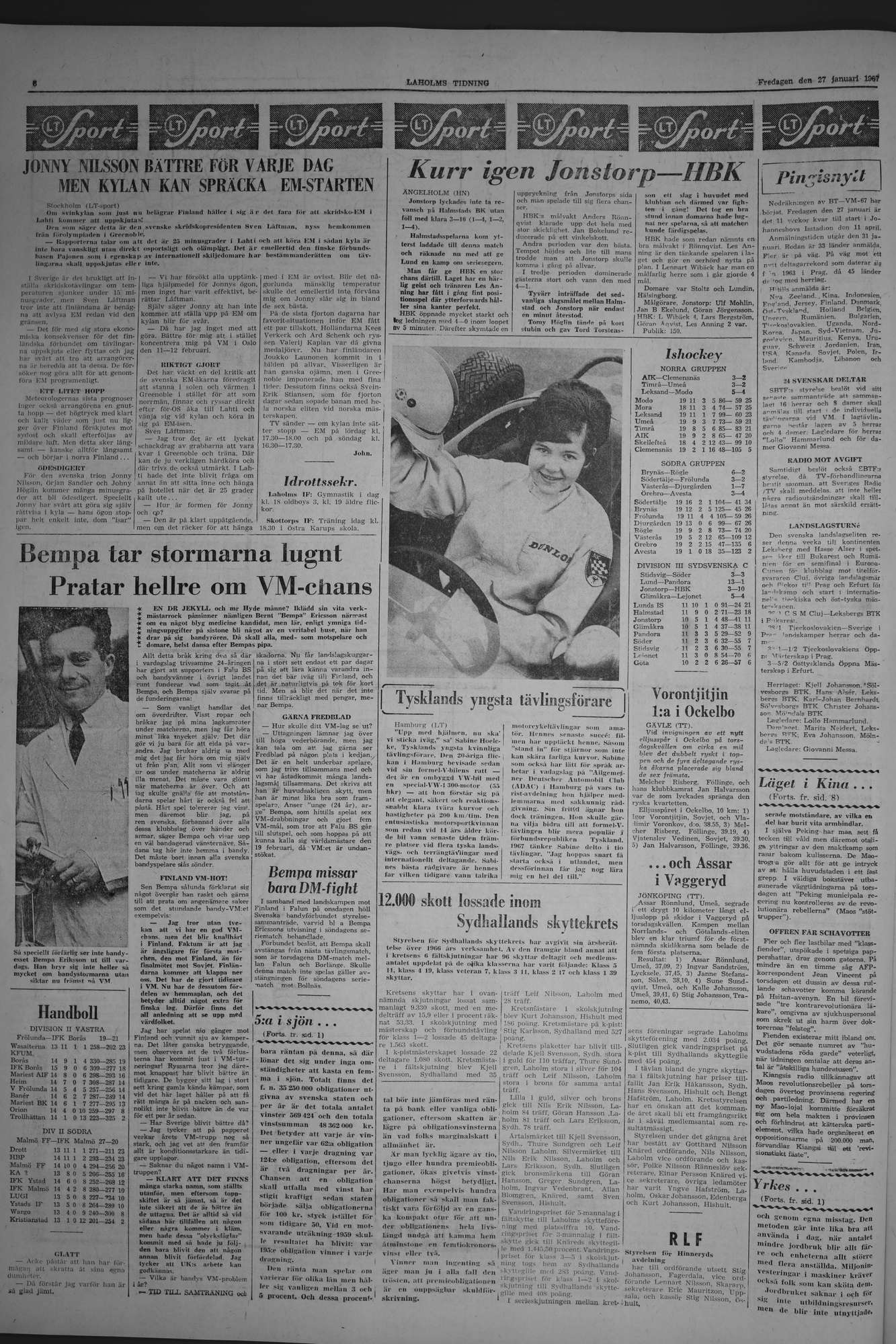 Laholms Tidning Fredag 27 januari 1967, sida 6
