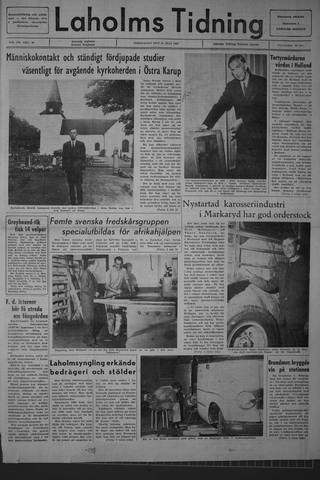 Förstasidan, Torsdag 27 juli 1967