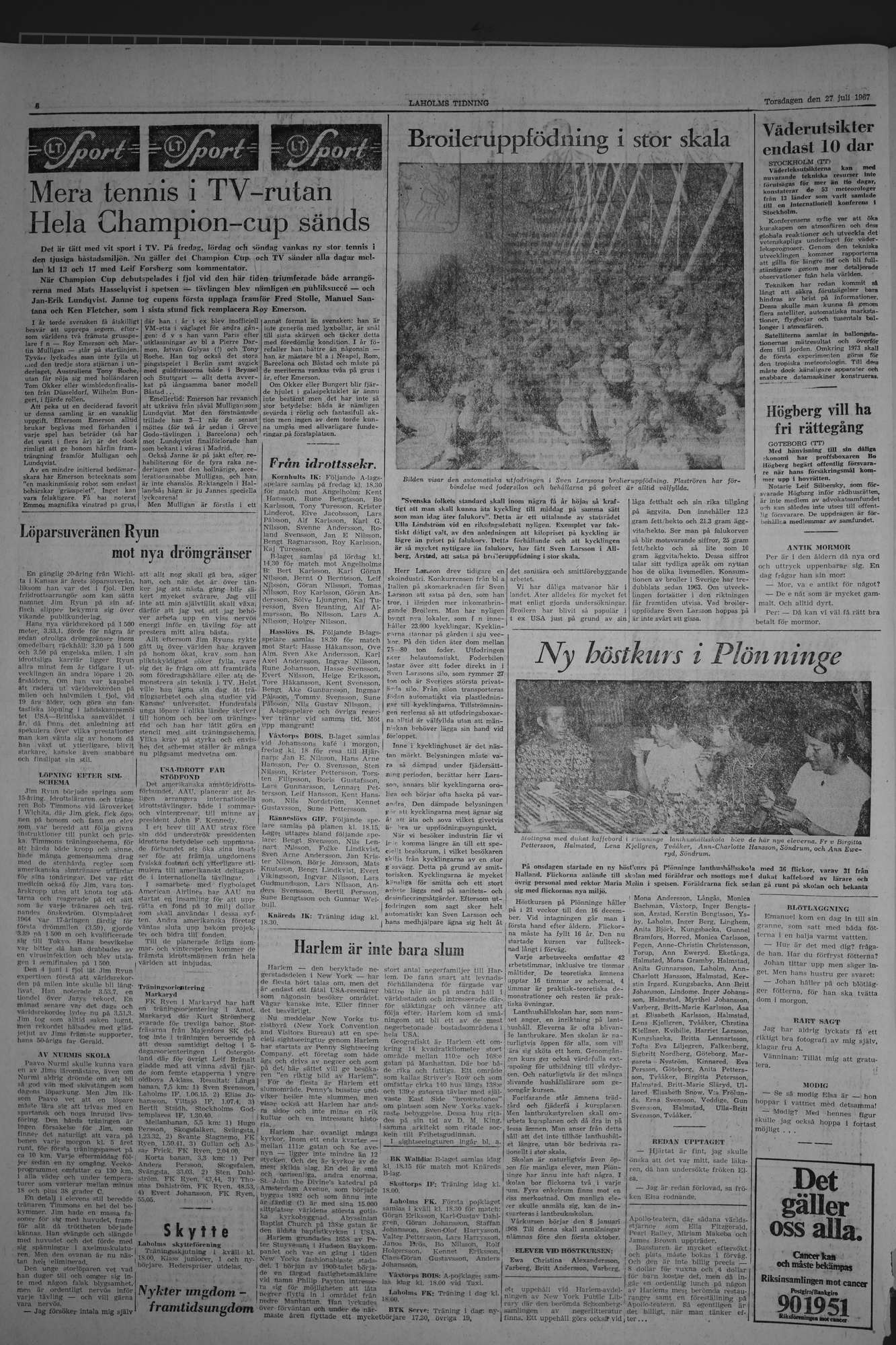 Laholms Tidning Torsdag 27 juli 1967, sida 6