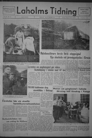 Förstasidan, Fredag 27 oktober 1967