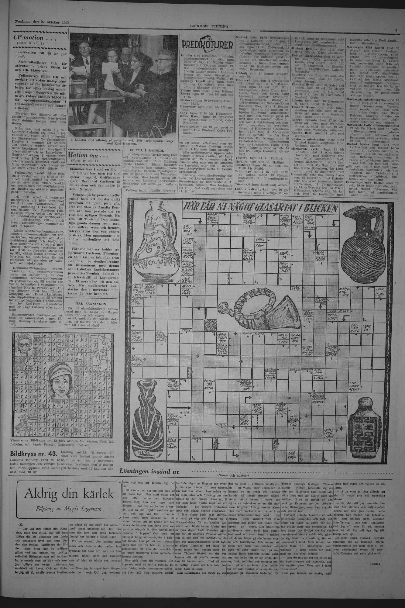 Laholms Tidning Fredag 27 oktober 1967, sida 7