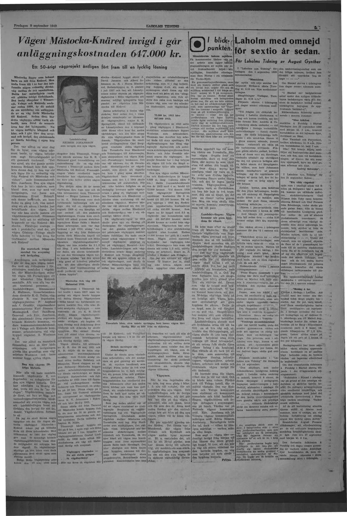 Laholms Tidning Fredag 9 september 1949, sida 5