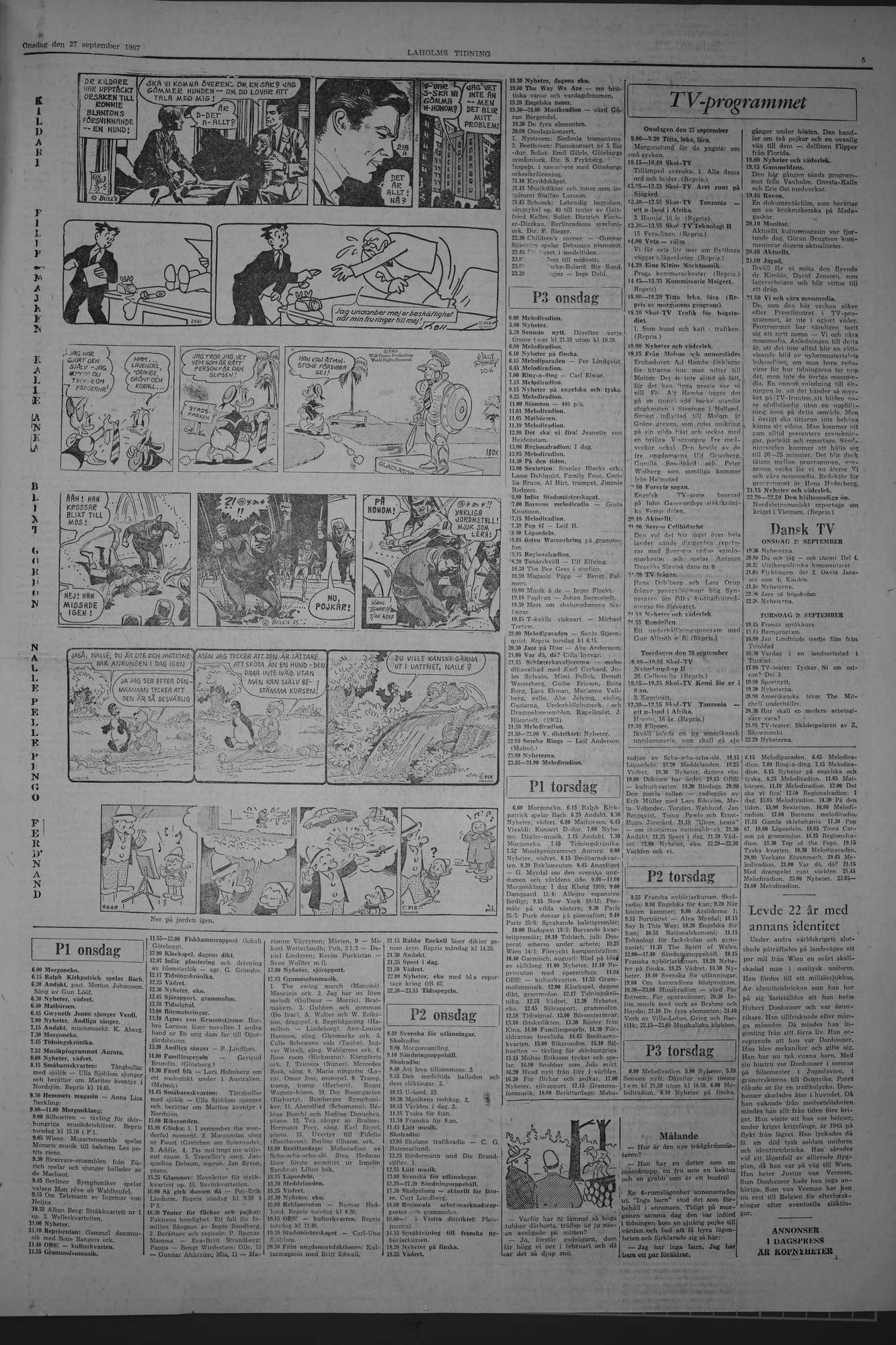 Laholms Tidning Onsdag 27 september 1967, sida 5