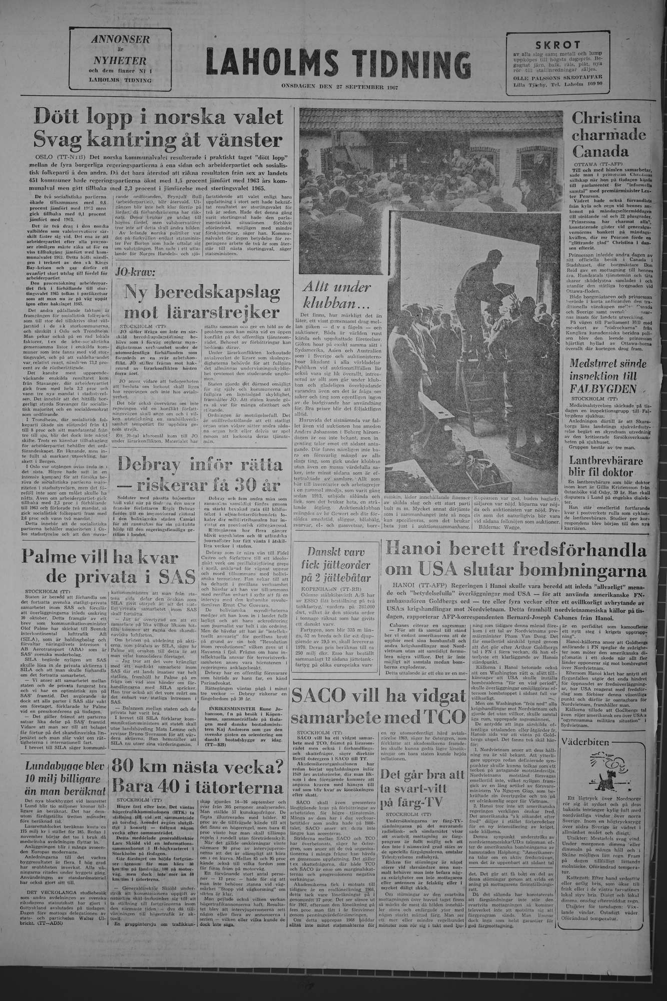 Laholms Tidning Onsdag 27 september 1967, sida 8