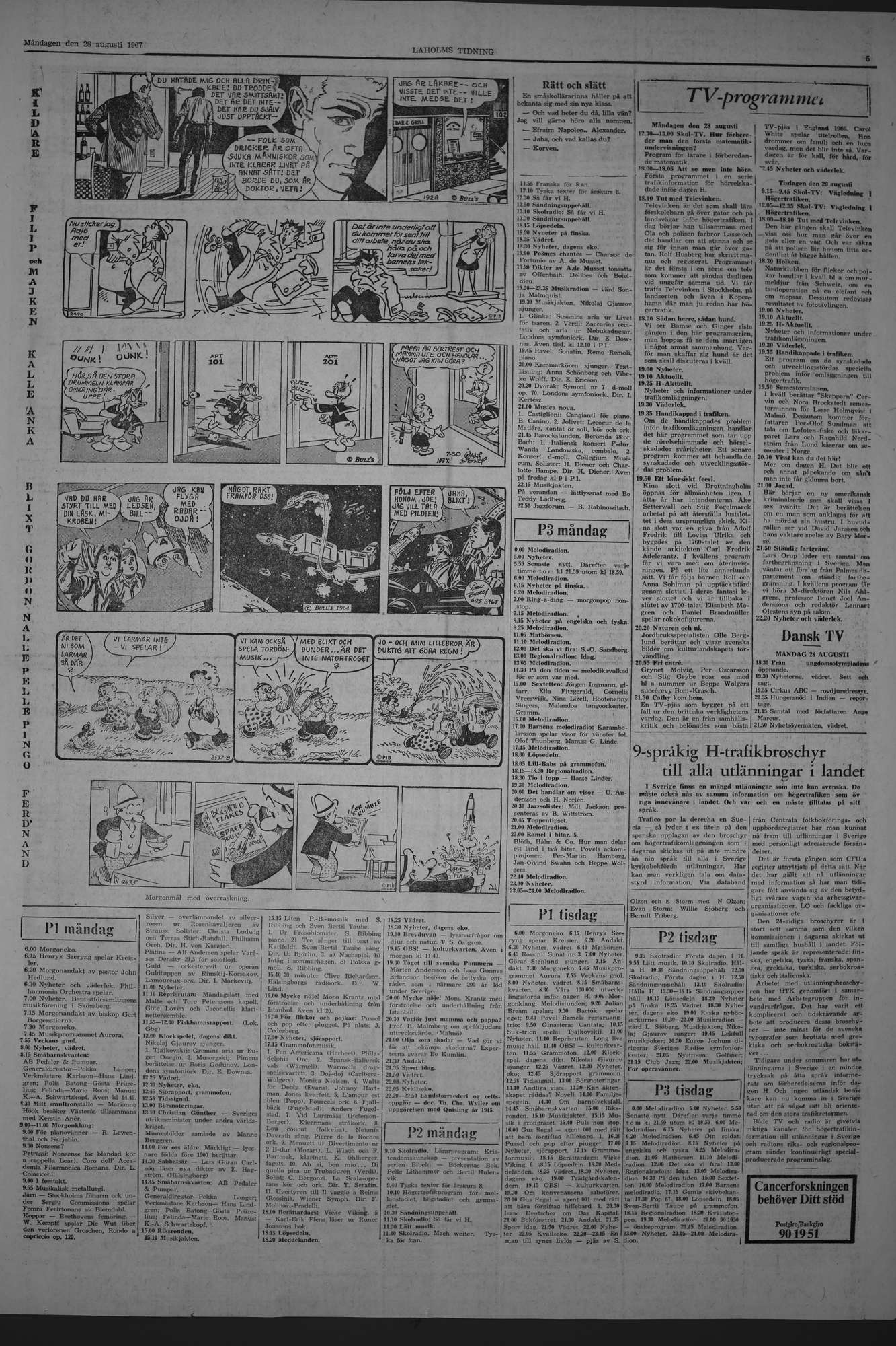 Laholms Tidning Måndag 28 augusti 1967, sida 5